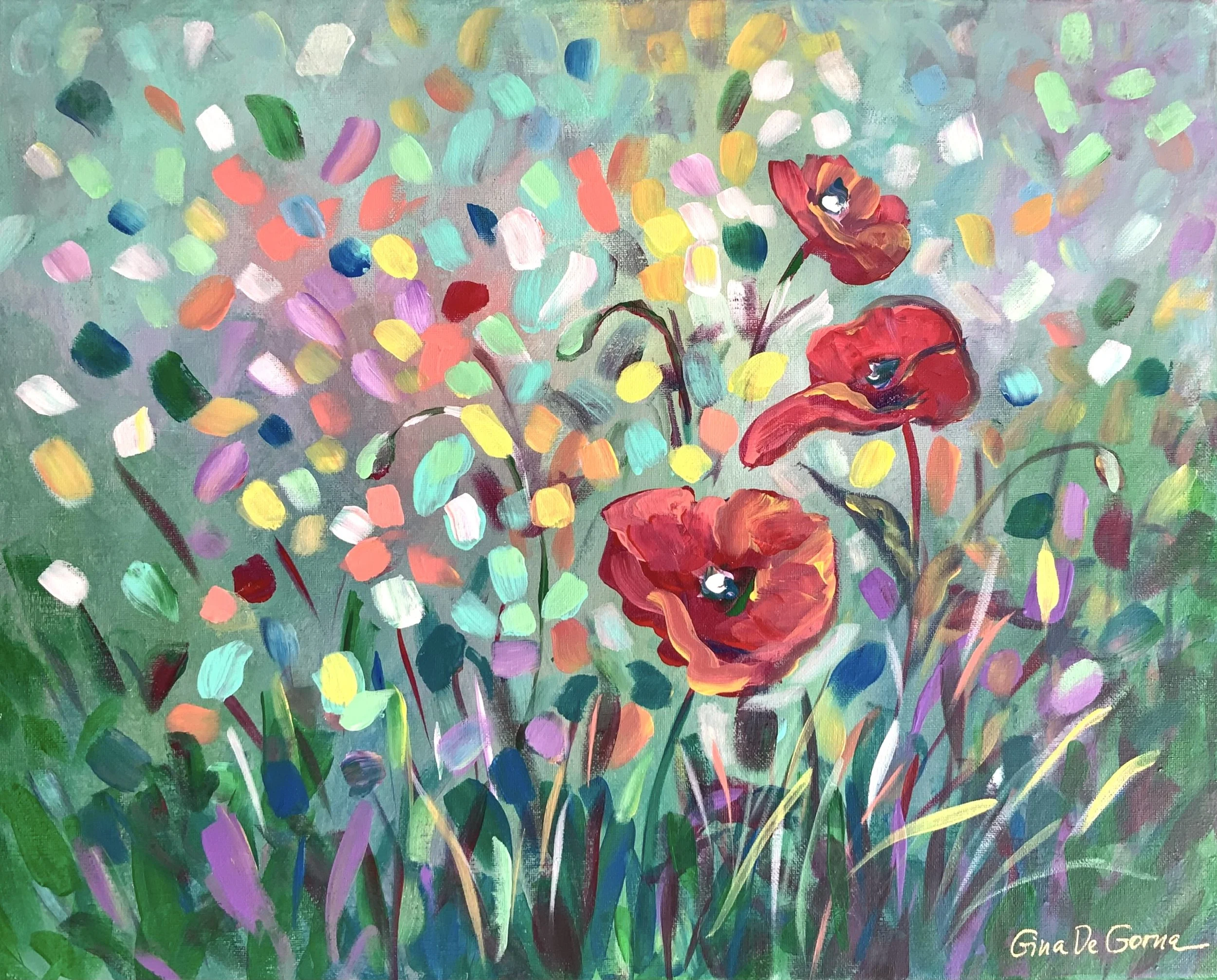 Painting of poppies
