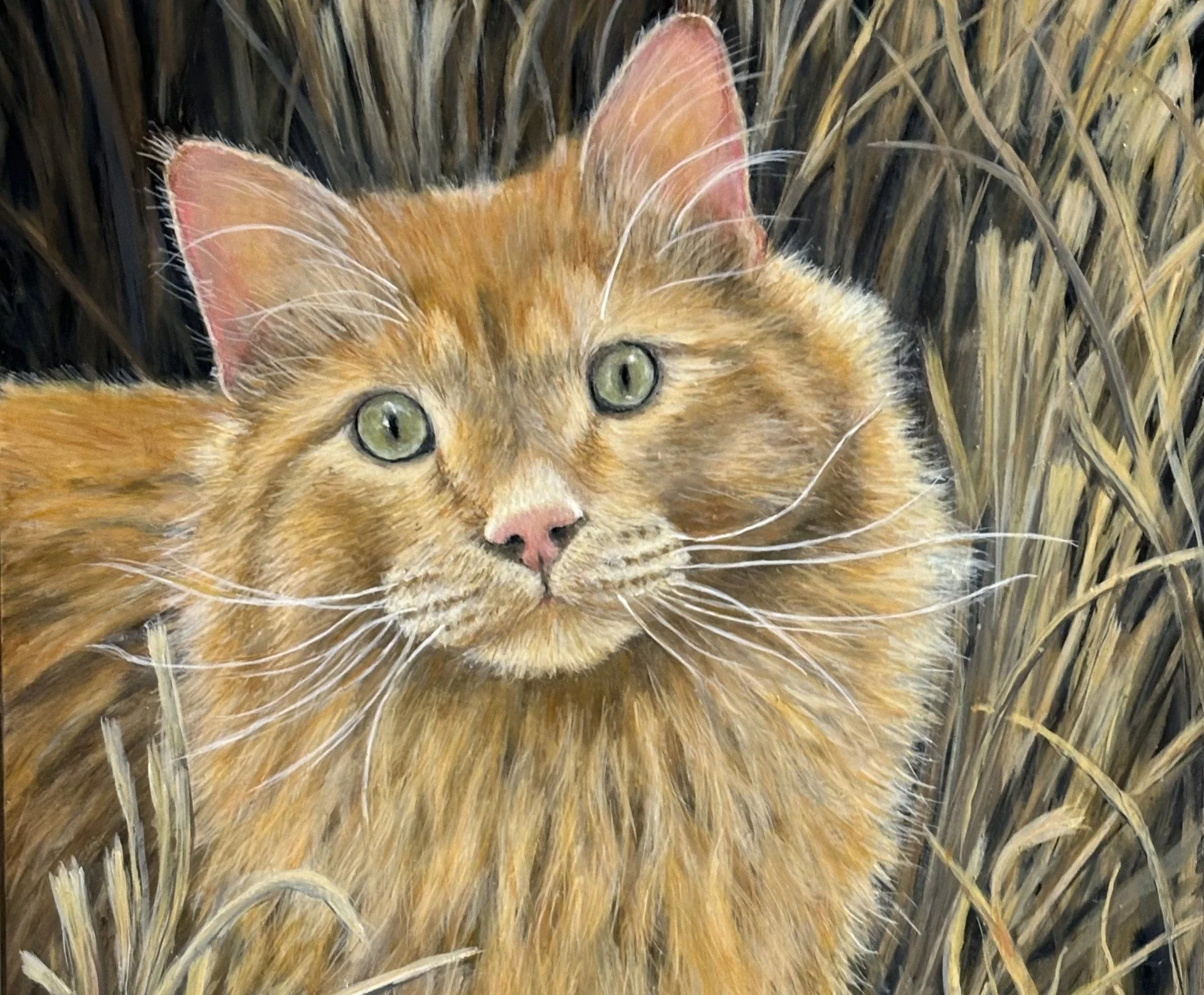 Painting of a orange cat
