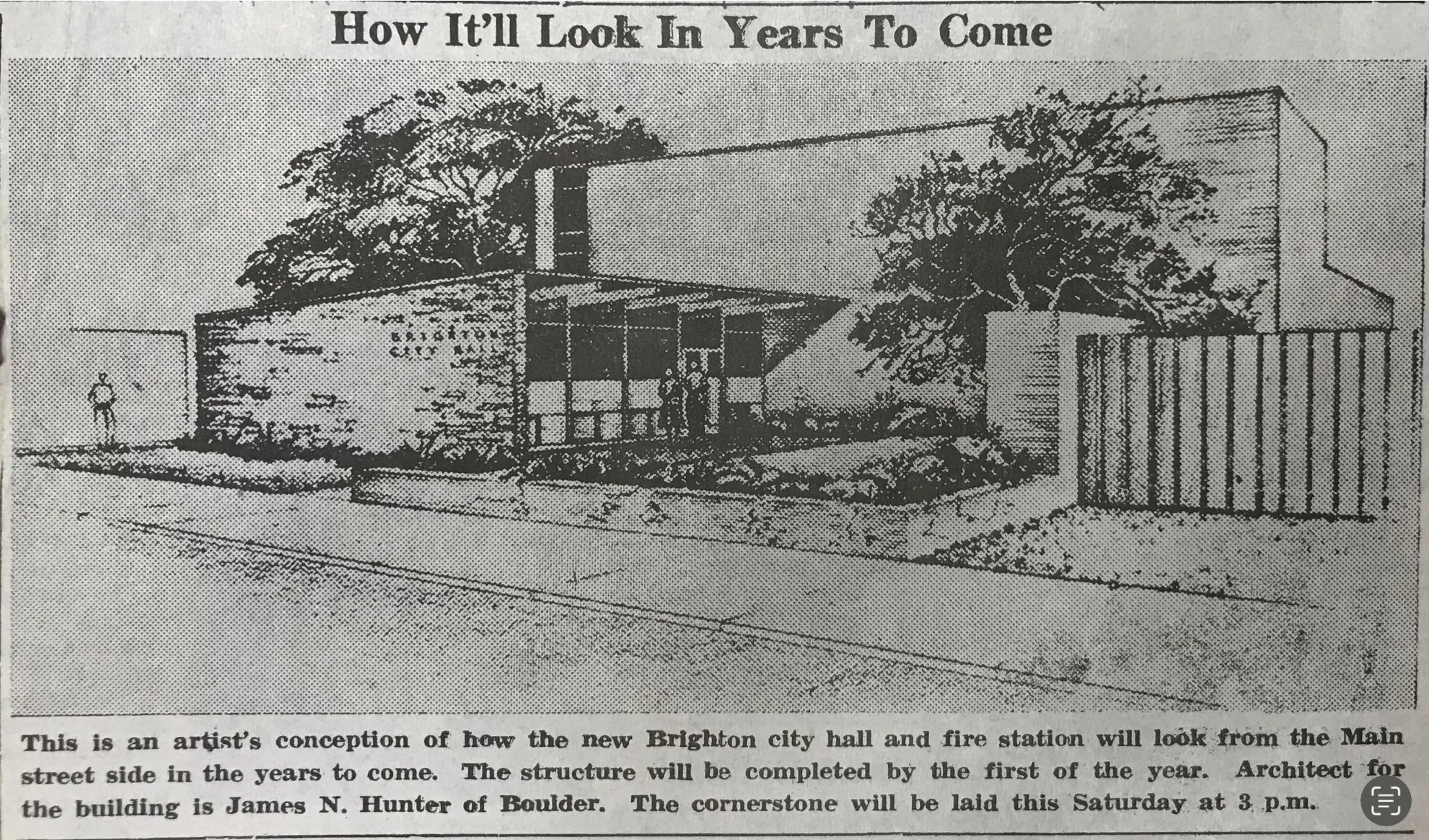 Pic of an old newspaper article from teh 50's about the gallery