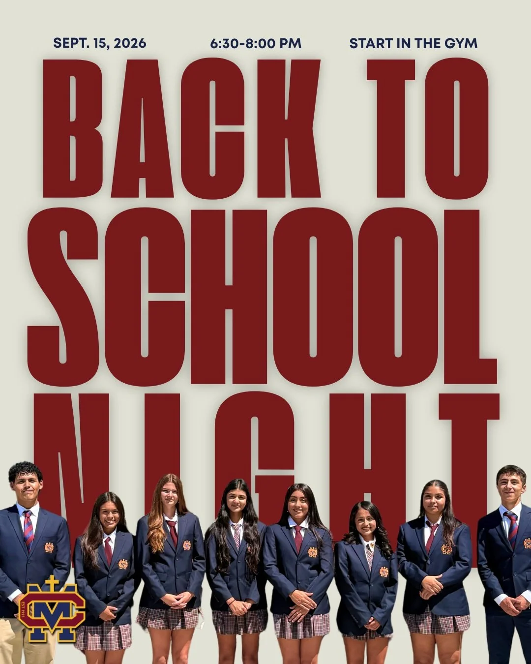 📚 Back to School Night is coming! 

We invite all CSHM families to join us on Tuesday, September 15 from 6:30&ndash;8:00 PM for an evening on campus!

We&rsquo;ll begin in the gym with a welcome message from our Principal and Deans, followed by an o