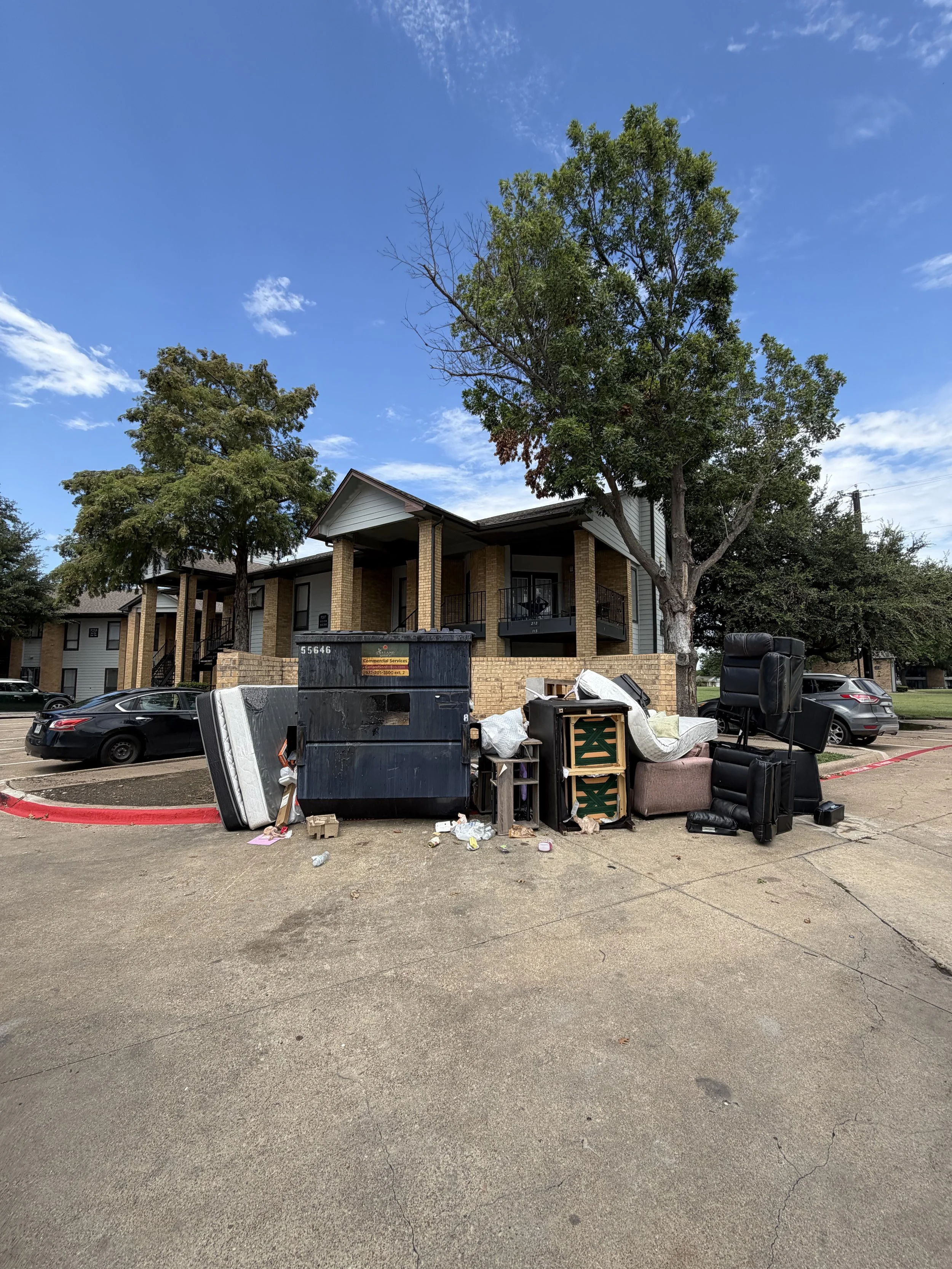 Apartment Dumpster Cleanout 
Garland, Texas