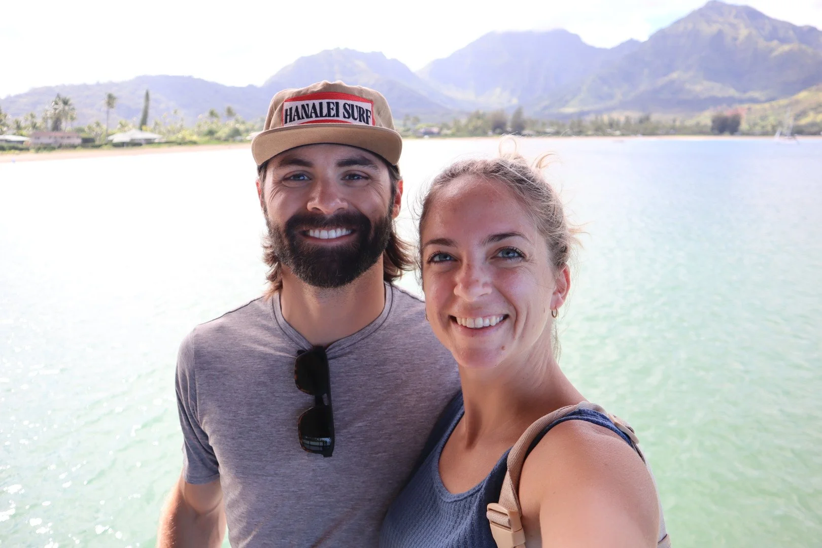 Gianni Puglielli and his fiancee on a pier in Hawaii