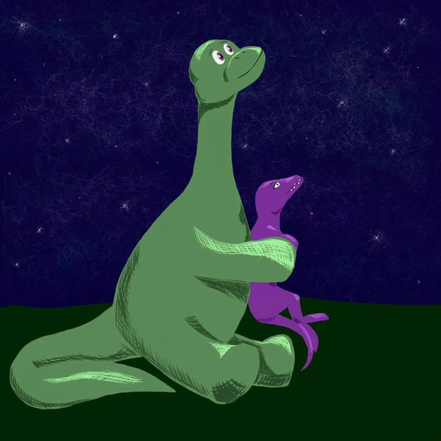 Who do you stargaze with?

#dinosaurs #dinosaursofinstagram #nightsky #night #artofinstagram #velociraptor #cartoon #starseverywhere #stars
