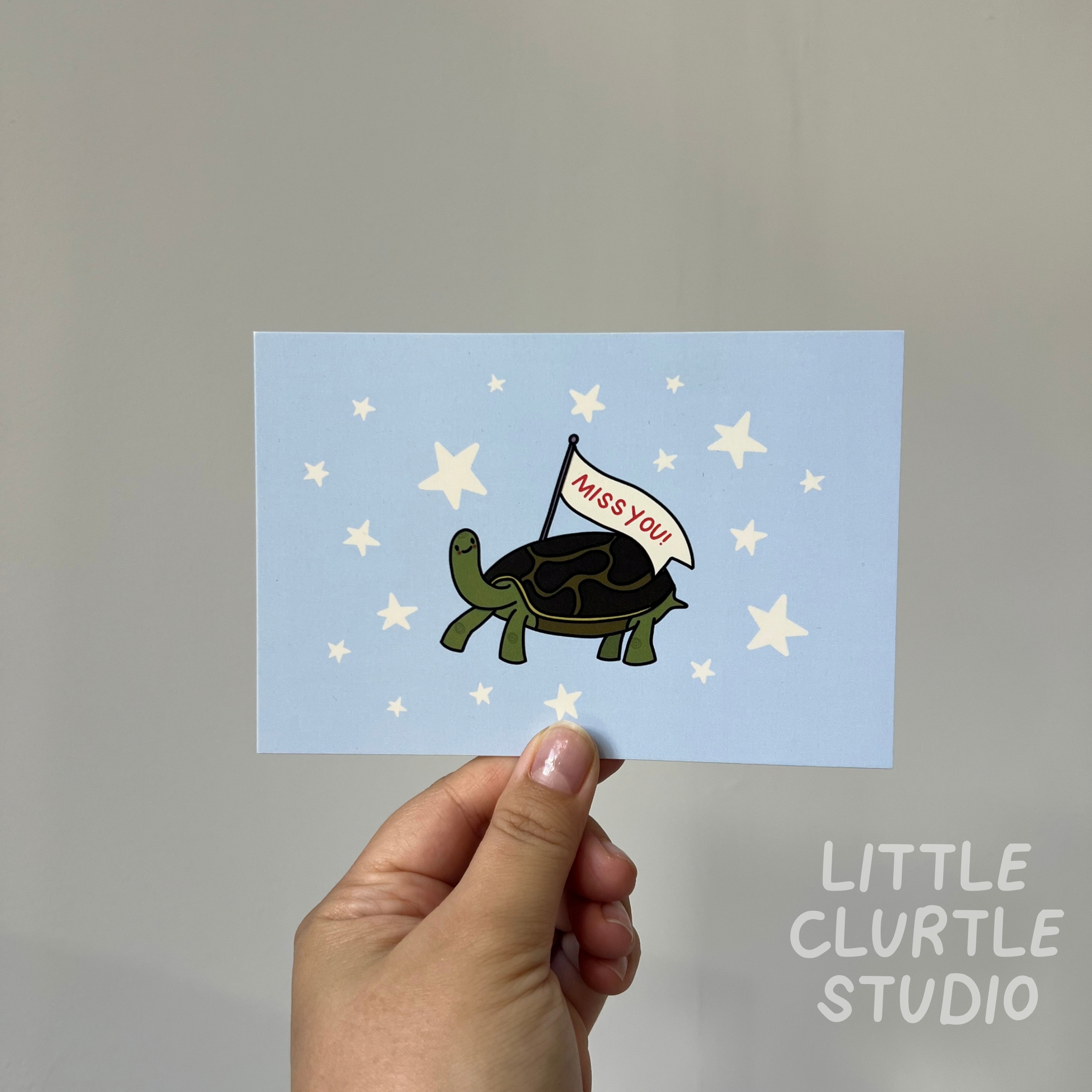 Miss You Flag Postcard