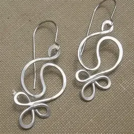 Handmade  wire wrapped earing