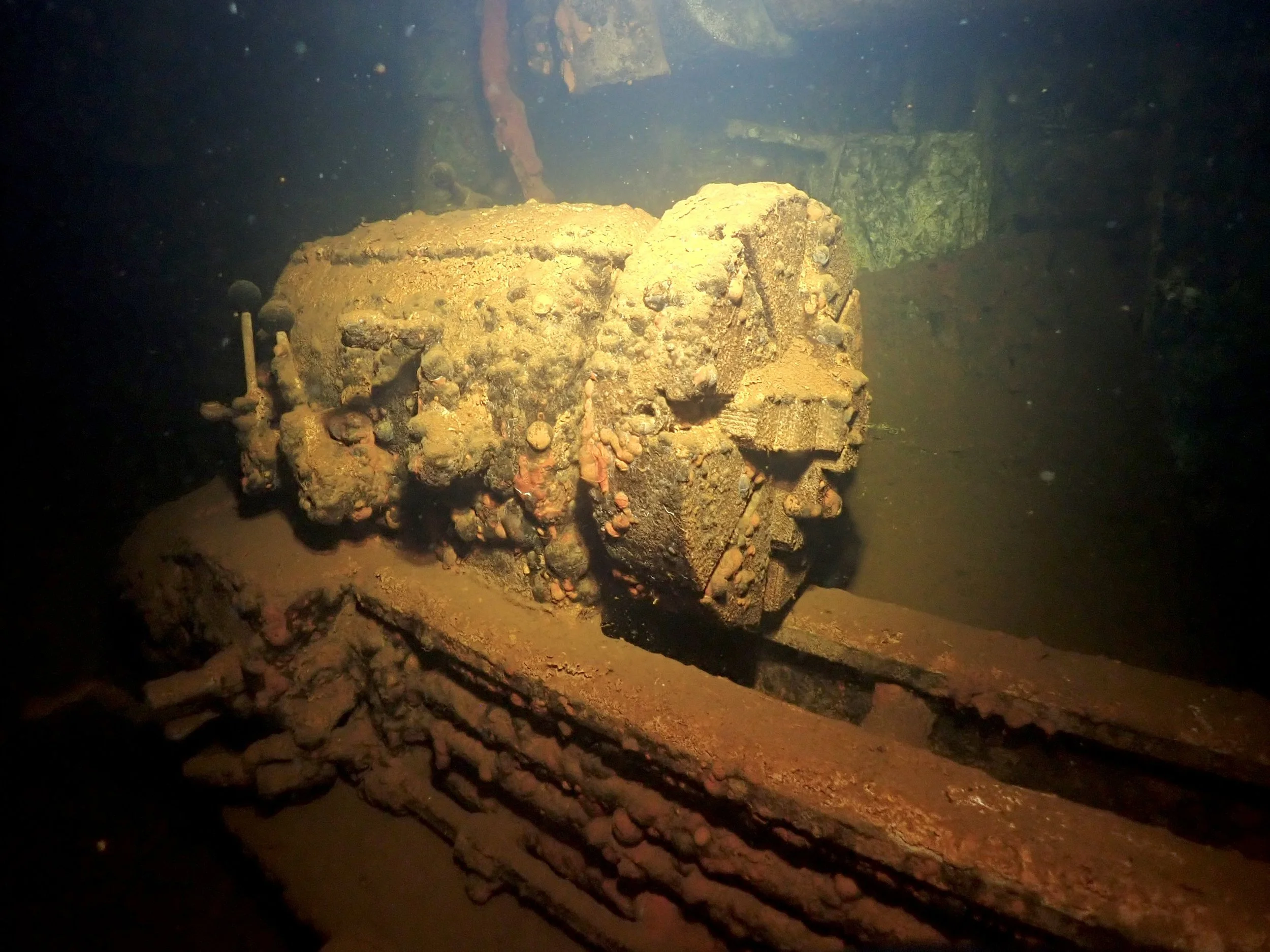 Engine Lathe in the Saratoga's machine shop