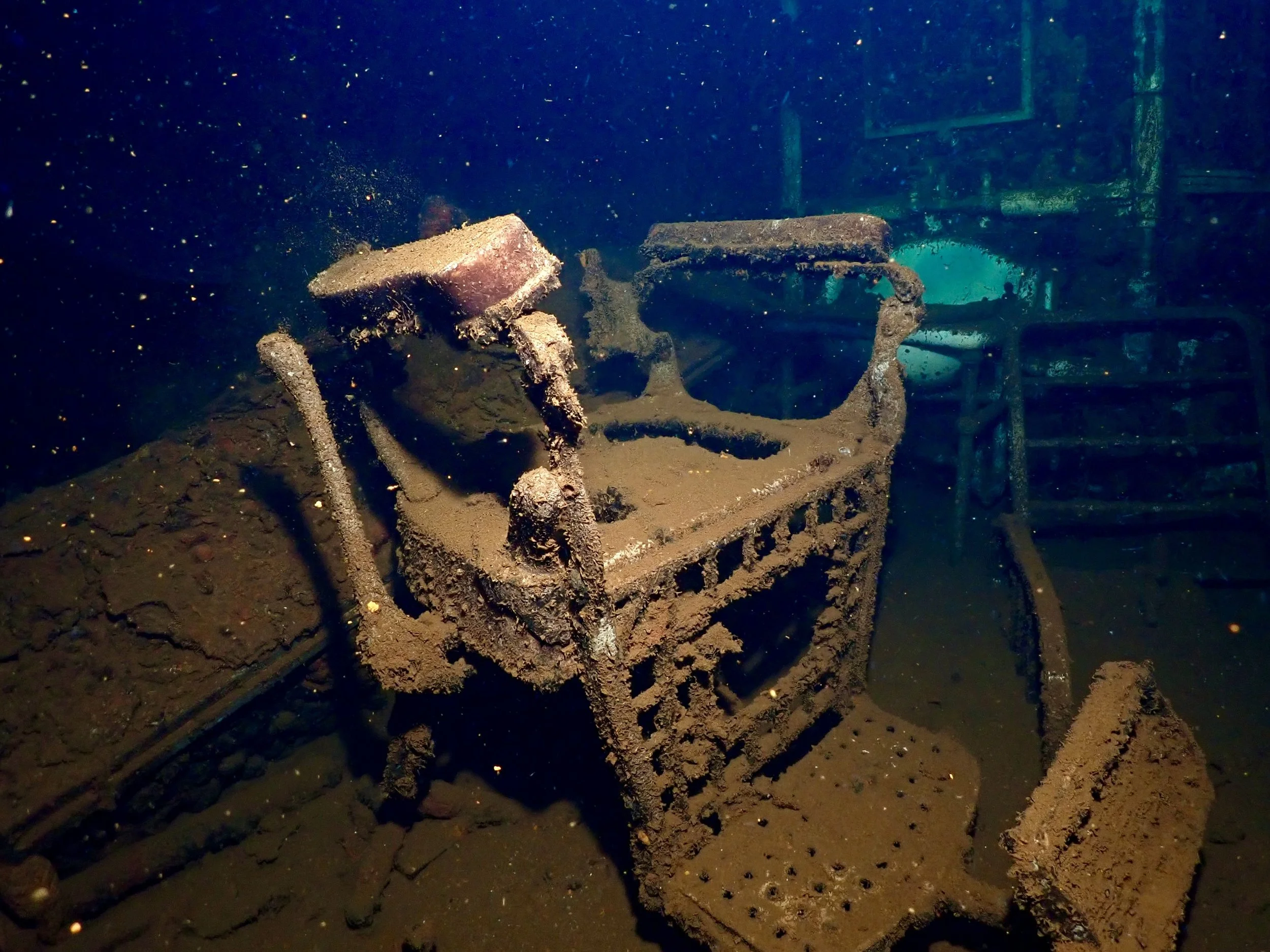 Barber's chair in officer's country
