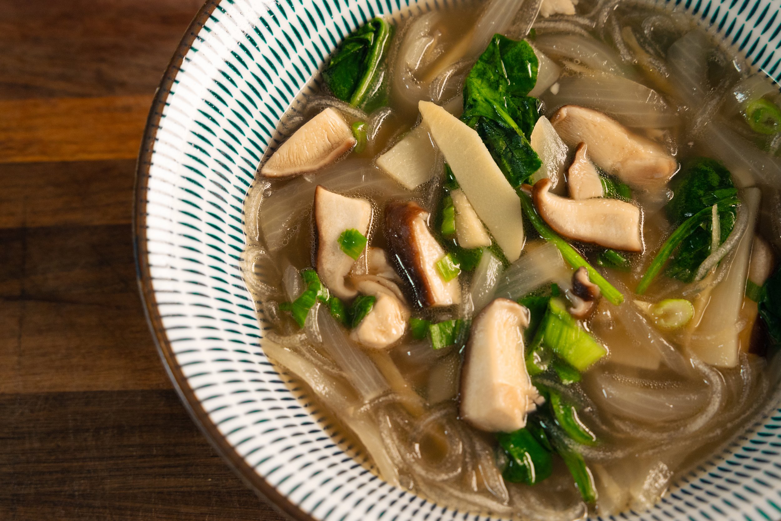 Mushroom noodle soup