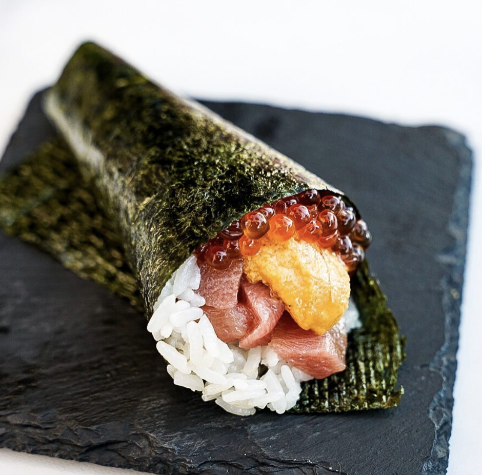 Blue Fin and Uni Handroll