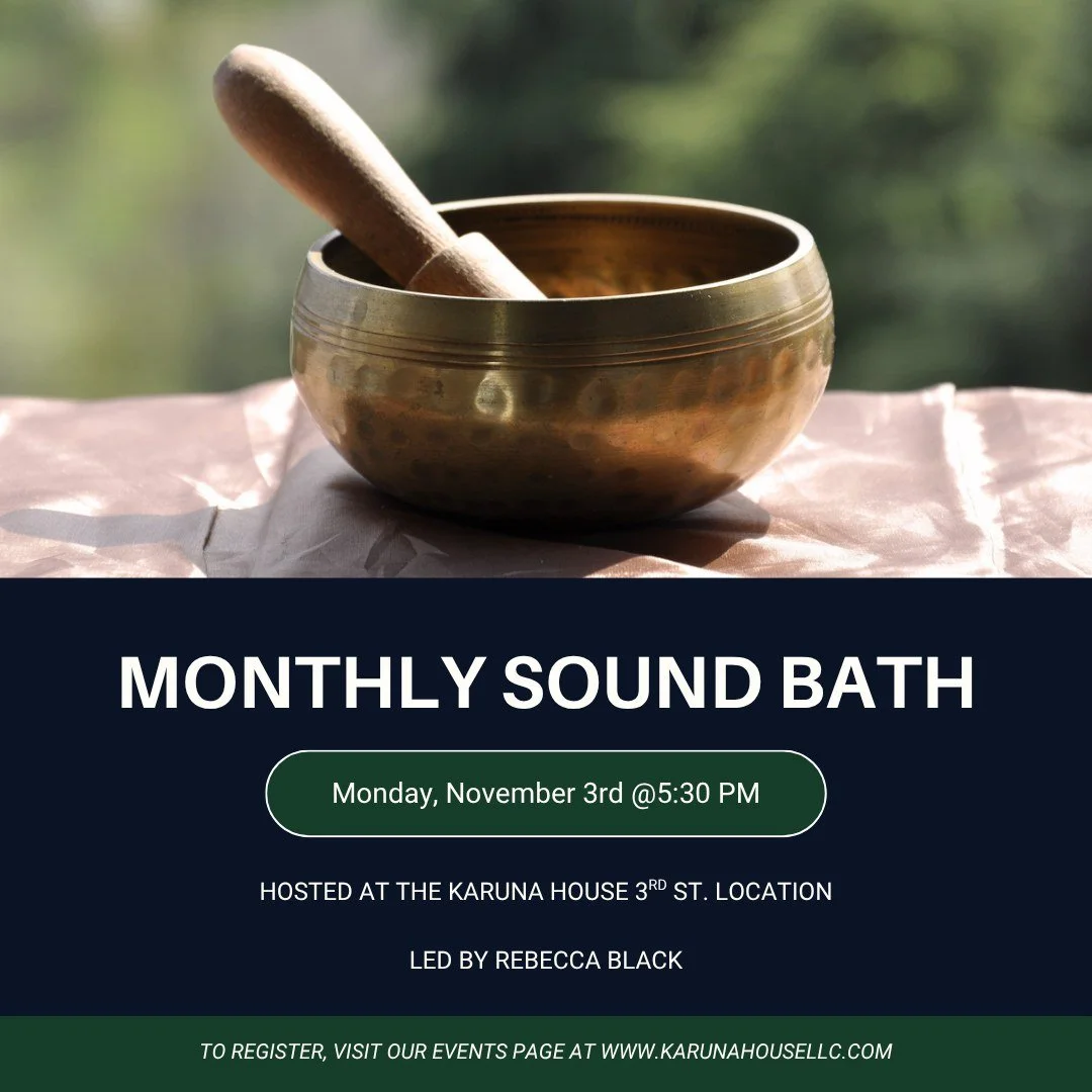 As soothing sound vibrations wash over you, stress melts away, tension releases, and your nervous system resets into balance. 

Join us for our Monthly Sound Bath on Monday, November 3rd, and leave feeling grounded, refreshed, and reconnected.

#Soun