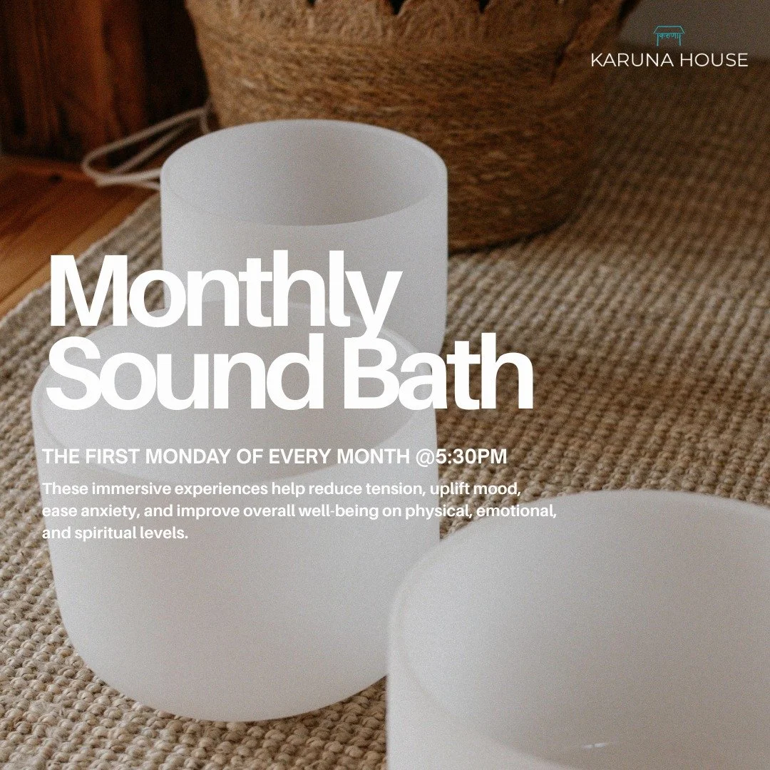 A monthly pause for your body and mind.

Our Monthly Sound Bath with Rebecca Black offers deep relaxation and gentle restoration through sound.

Join us the first Monday of every month at 5:30pm.

📍 Karuna on 3rd | 217 W 3rd St, Perrysburg, OH 43551