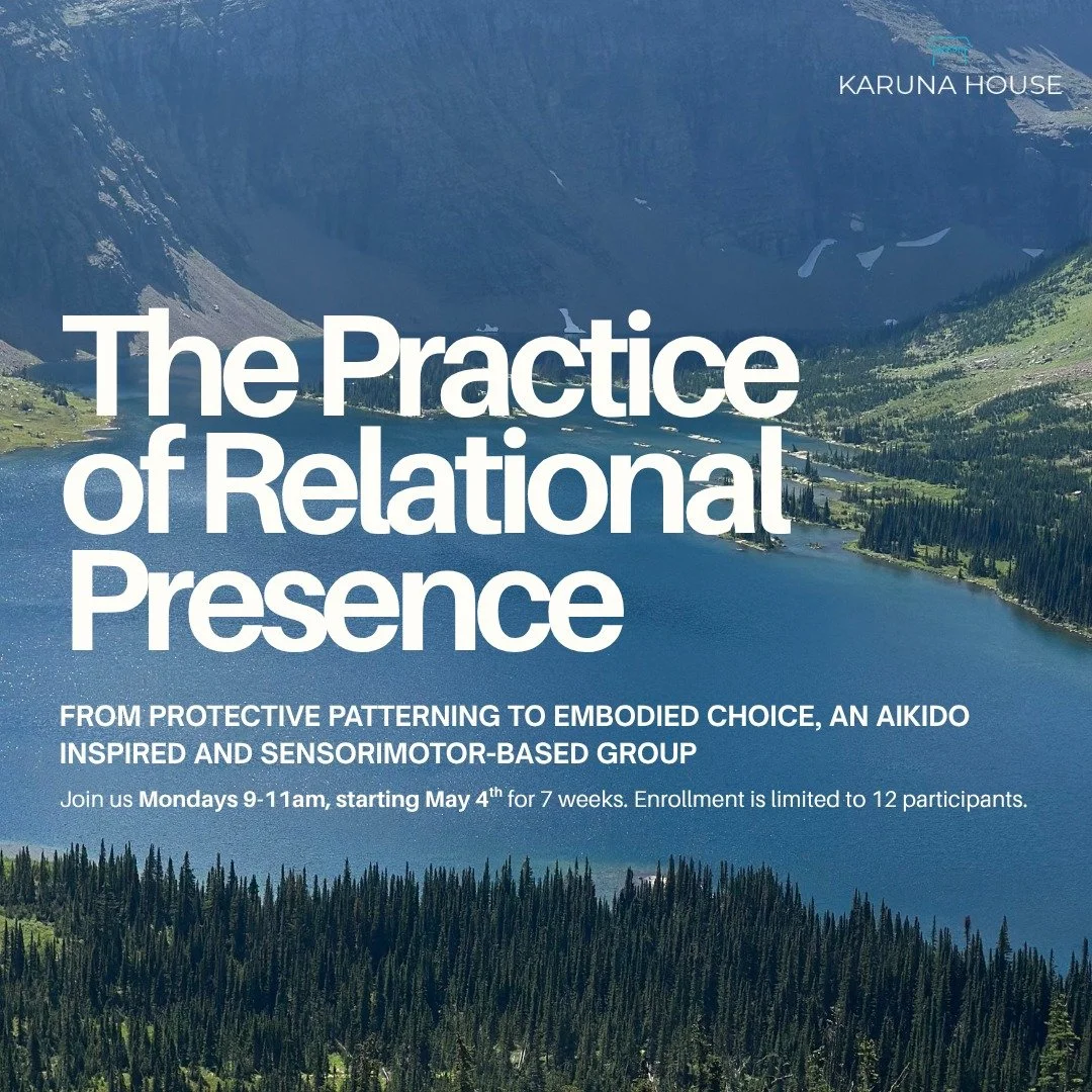An invitation to practice presence- together.

The Practice of Relational Presence is back- a 7 week, body-based somatic processing group rooted in Sensorimotor Psychotherapy and inspired by Aikido.

This is a space to slow down, tune in, and explore
