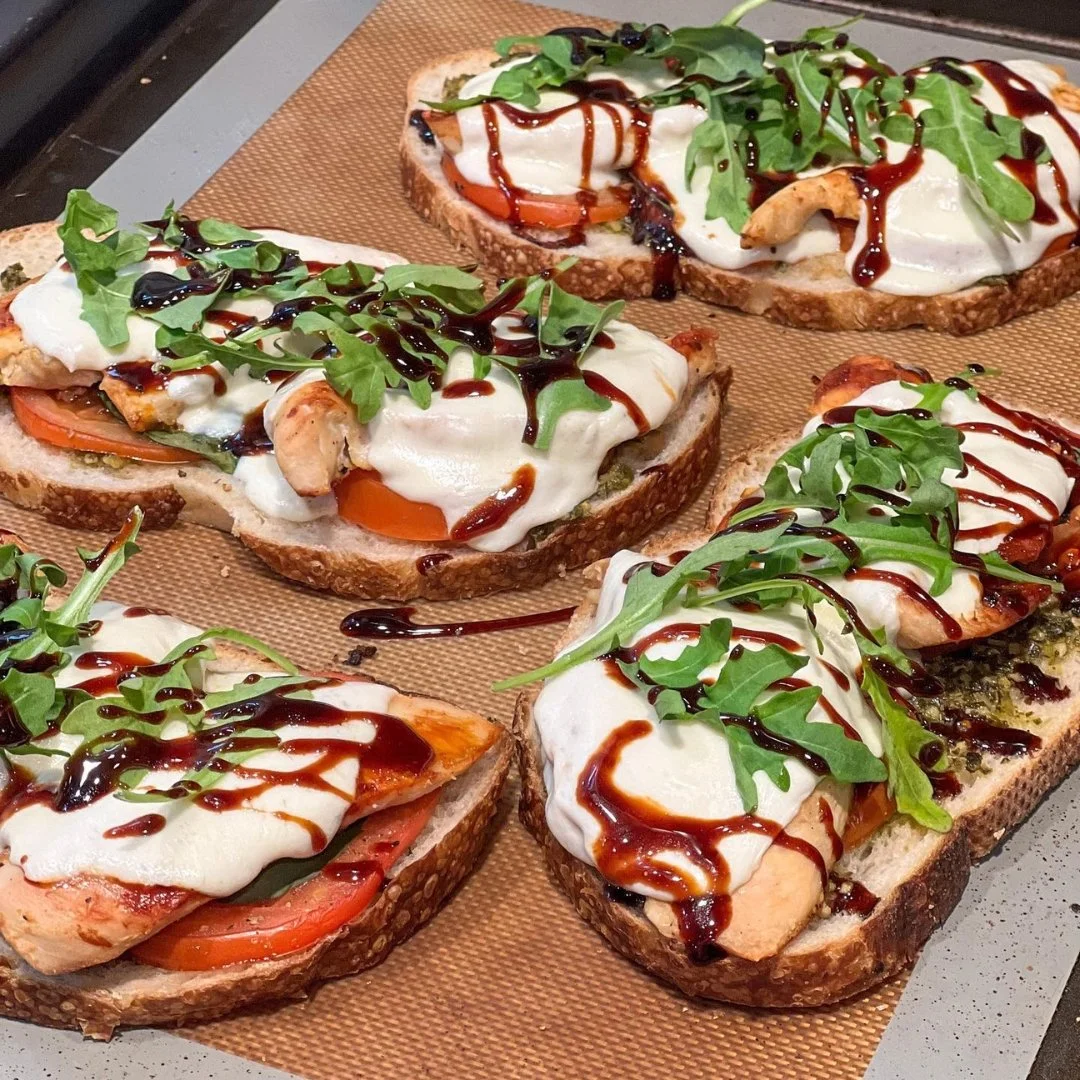 Open-Faced Caprese Sandwich
