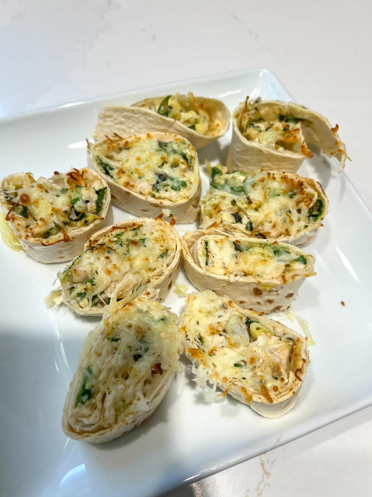 Spinach Artichoke Pinwheels