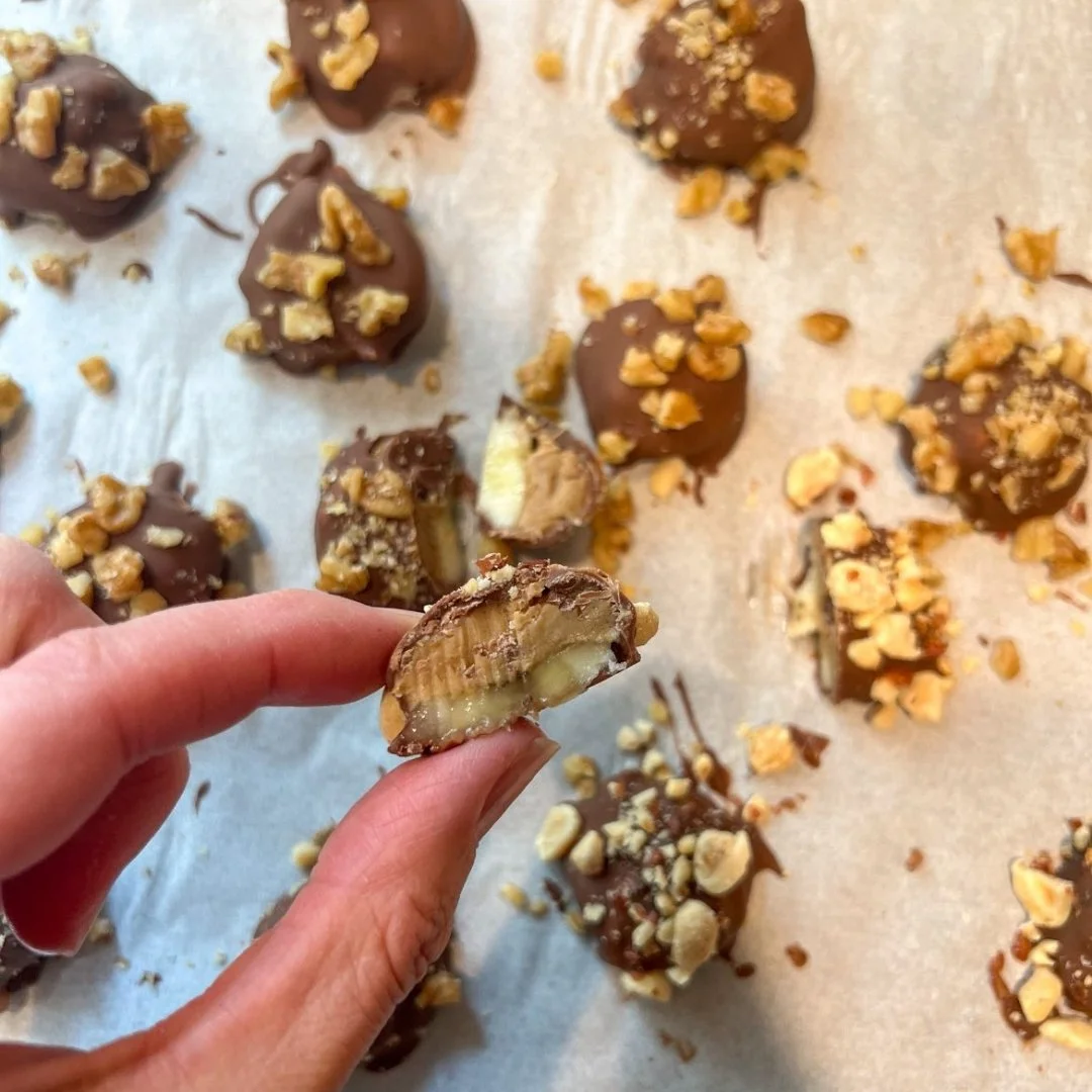 Chocolate Covered Peanut Butter Bananas