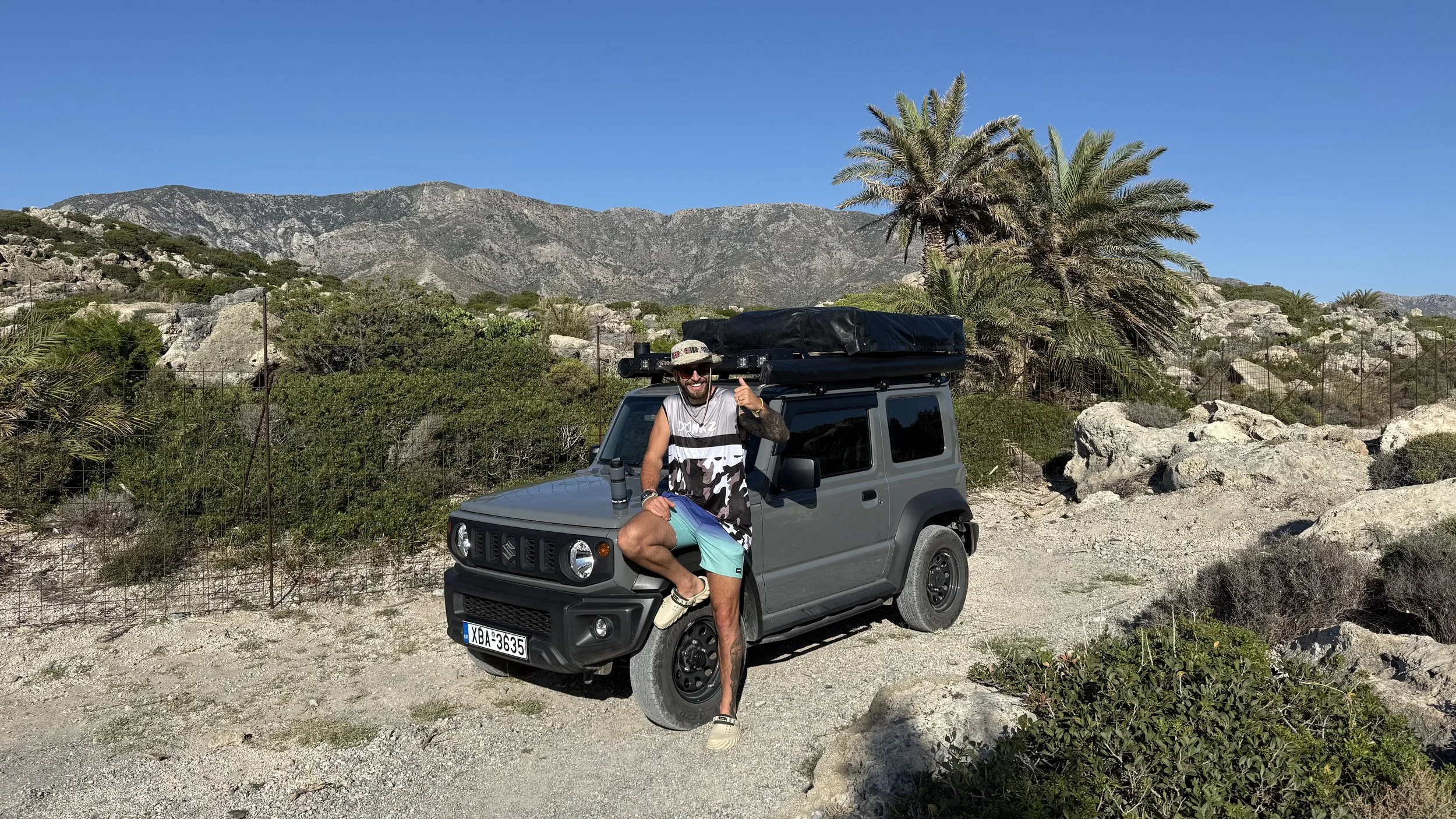smiths on tour with camp 4x4 Crete camping around the island as a full time travel family 
