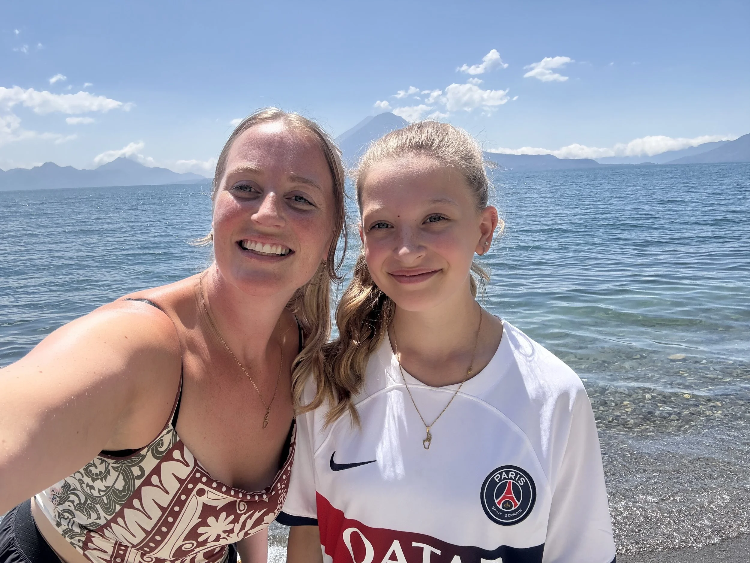 Smiths on tour enjoying family time at lake atitlan, Guatemala