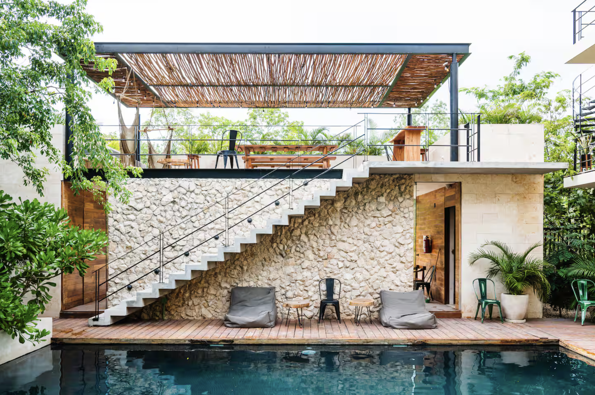 Spacious two-bedroom family apartment in Tulum with modern design, private pool access, and affordable luxury for families traveling with kids or teens
