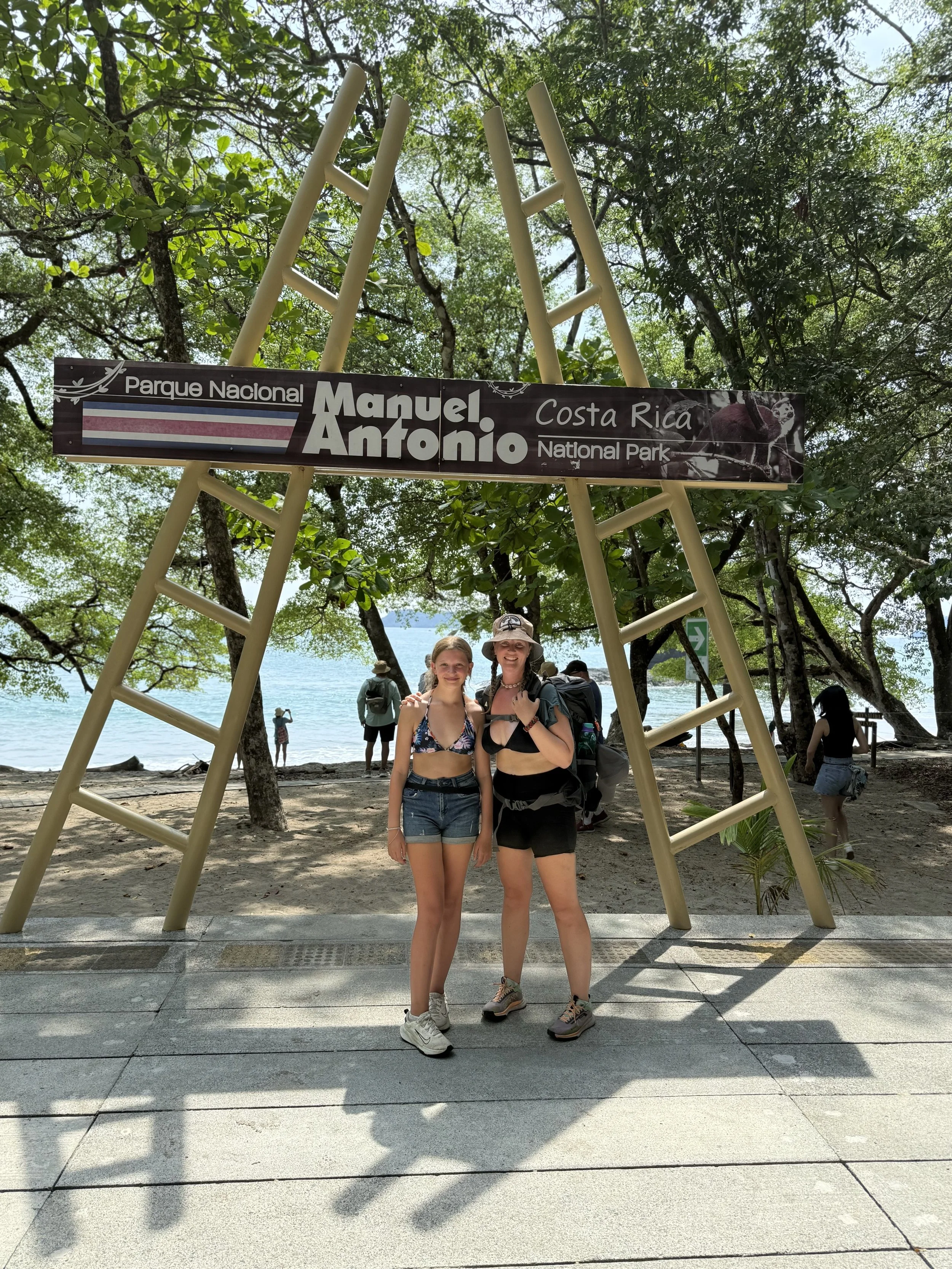 Family hiking jungle trails Costa Rica travel