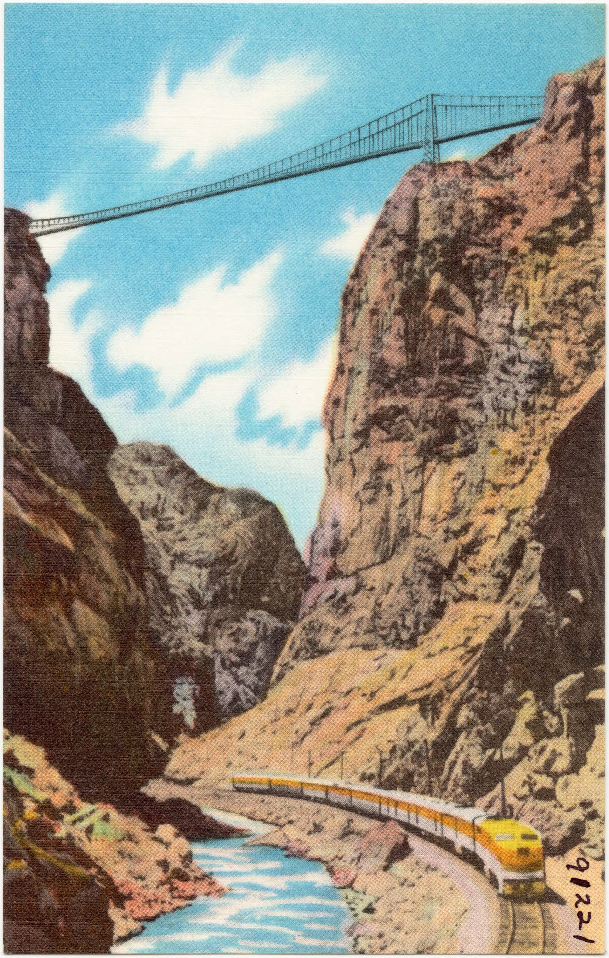 Picture of the Royal Gorge Bridge in Canon City Colorado and the Royal Gorge Routte Railroad, just down the road from Lost Pond wedding venue.