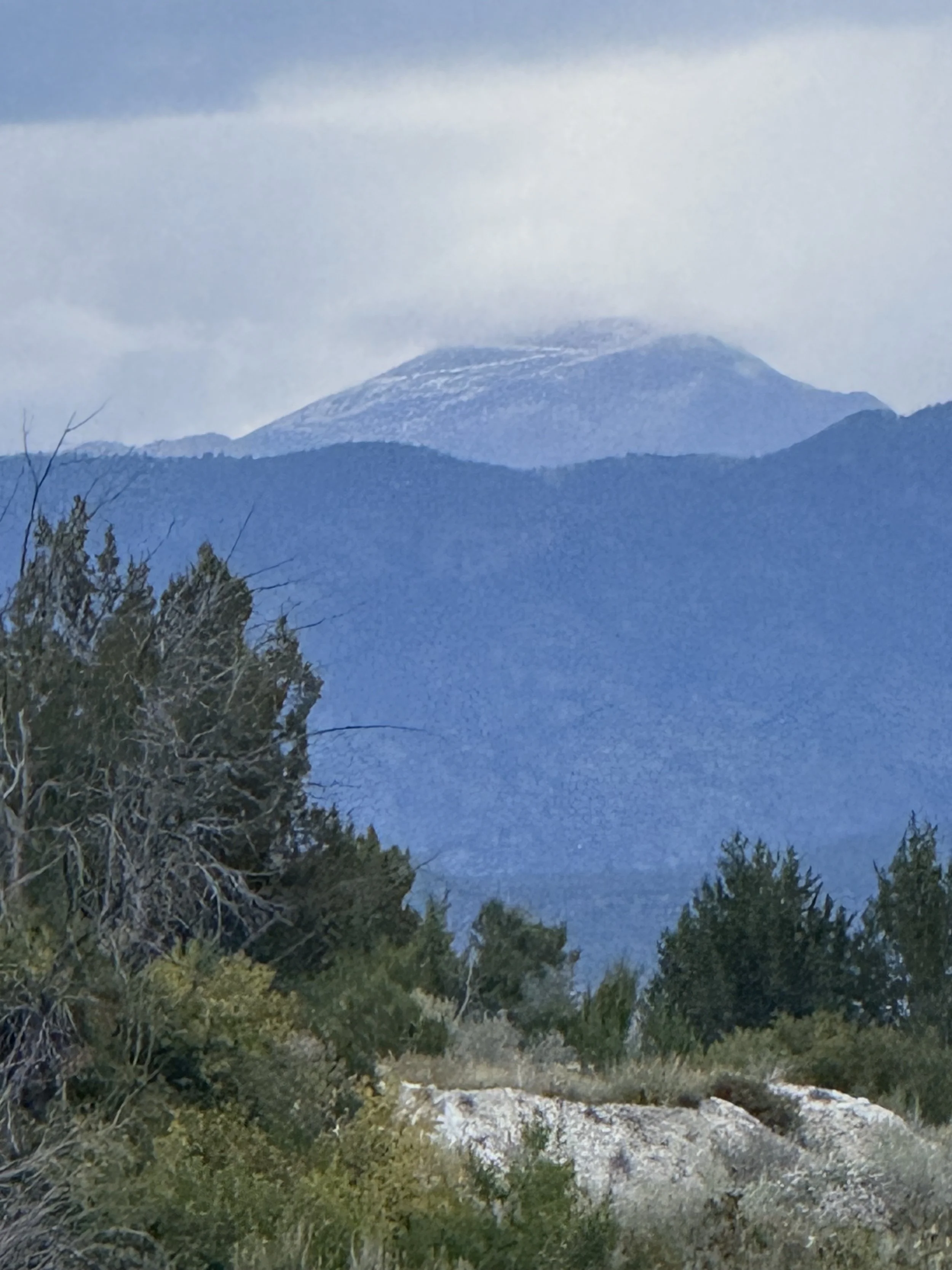 View of Pikes Peak mountain from Lost Pond Canon City wedding venue