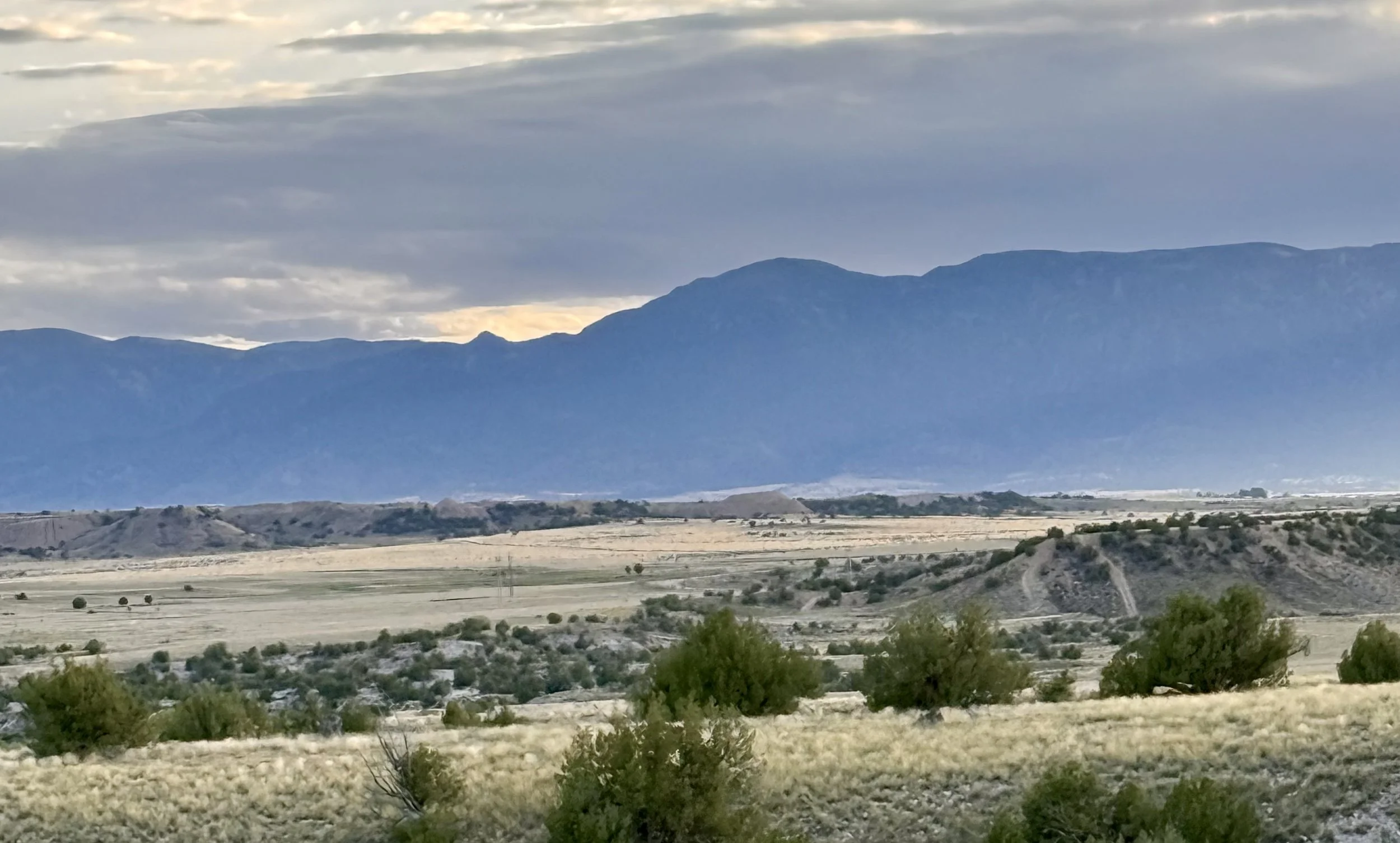 View of the Wet Mountains from Lost Pond wedding venue near Colorado Springs, Colorado