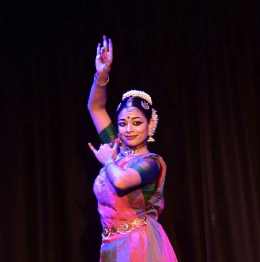 Ruth Prithika (she/her) is a pre-professional Bharatanatyam artist, teacher, and choreographer with over 20 years of training and performance experience. She holds a Vidwat Diploma in Bharatanatyam from the Karnataka Education Board, India, and train
