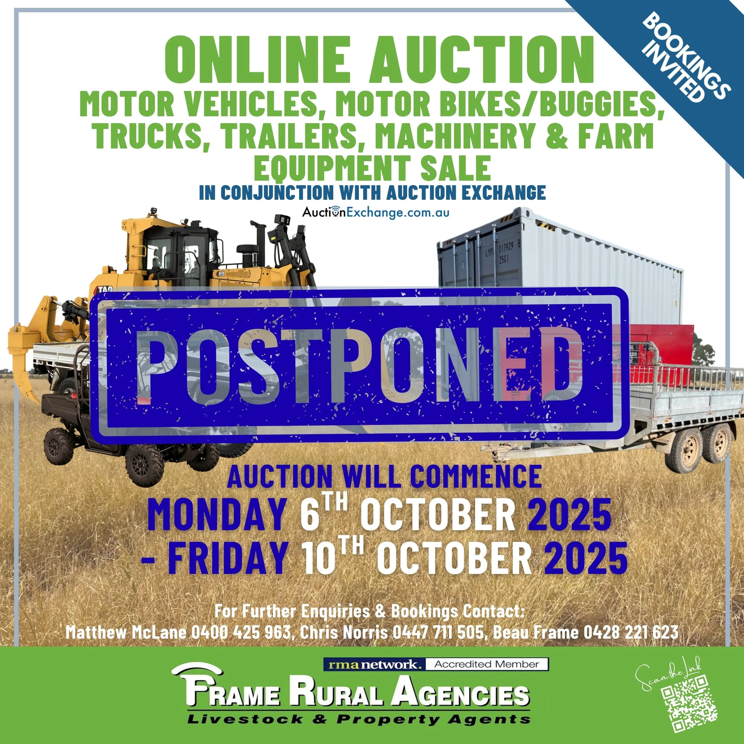 Frame Rural Agencies - Local Online Clearing Auction