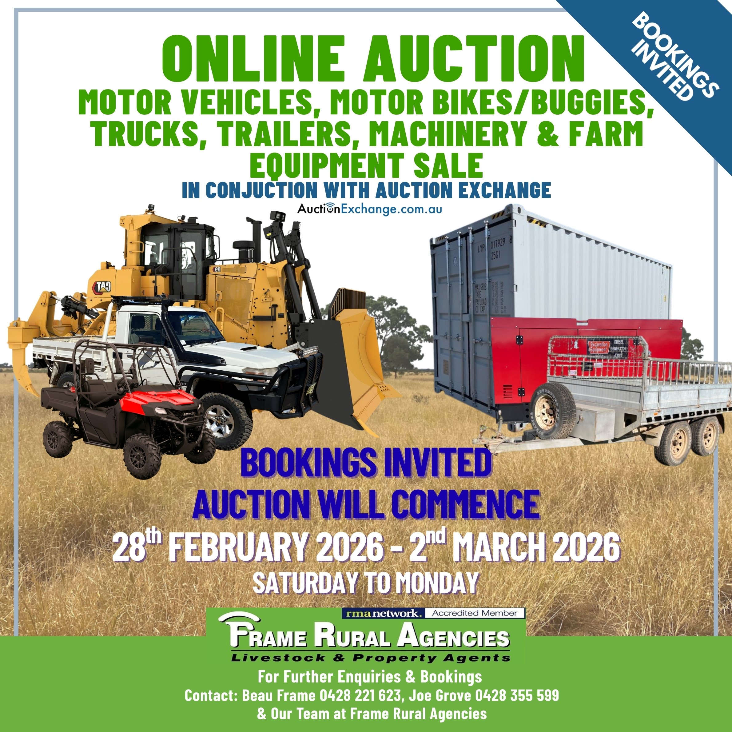 Frame Rural Agencies - Local Online Clearing Auction