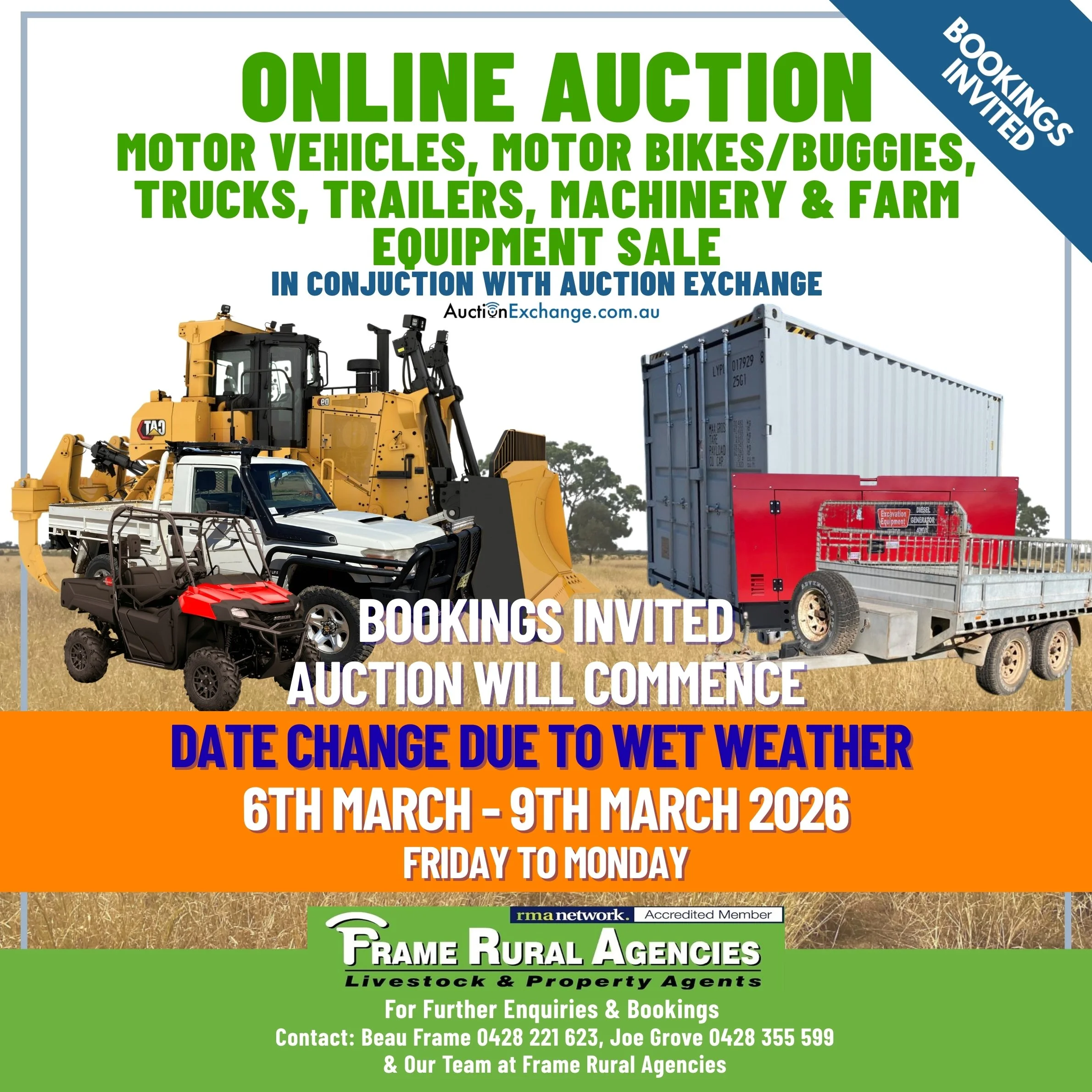 Frame Rural Agencies - Local Online Clearing Auction