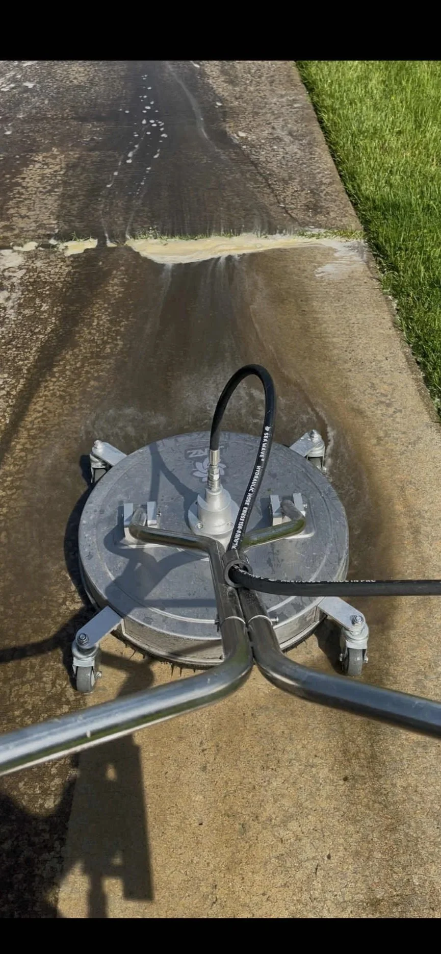 Professional driveway pressure washing