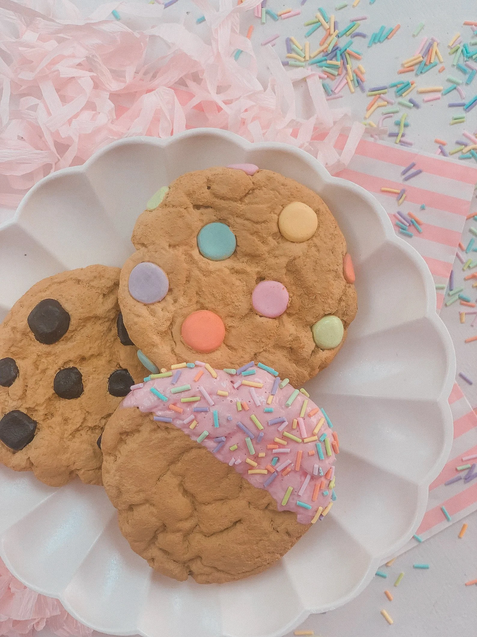 Realistic cookie replica with a golden-brown baked look, ideal for kitchen vignettes, holiday setups, or playful prop styling.