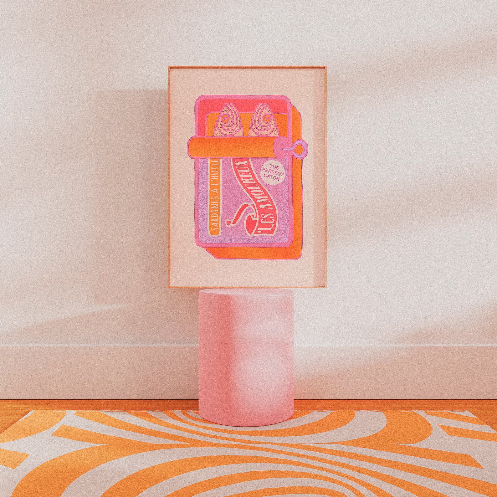 Vibrant abstract art print with modern trendy patterns and pastel colors, perfect for gallery walls and aesthetic maximalist decor.
