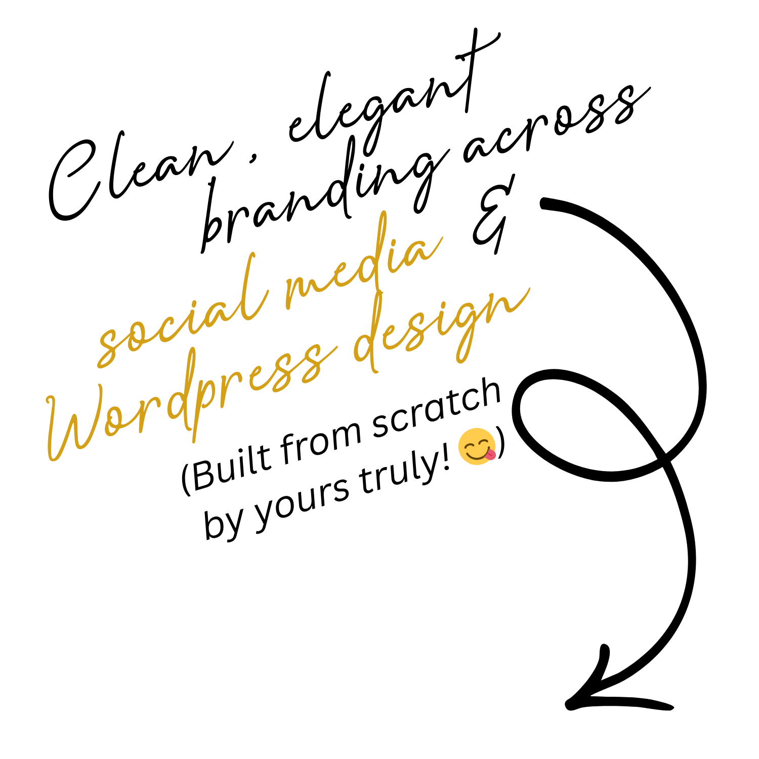 clean, elegant branding across social media and wordpress design (built from scratch by yours truly!)