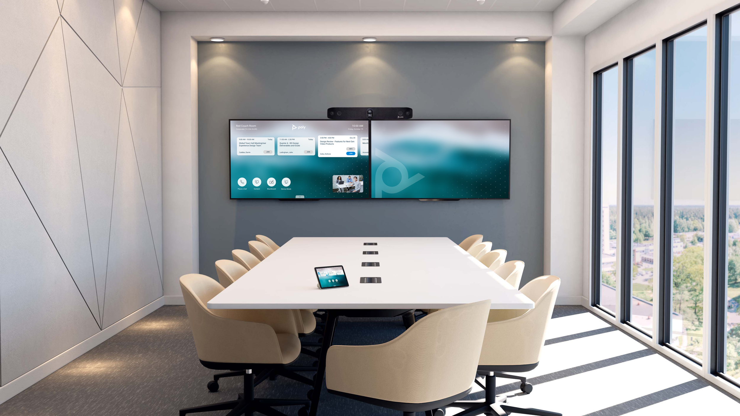 Commercial conference room audiovisual system installed for workplace collaboration