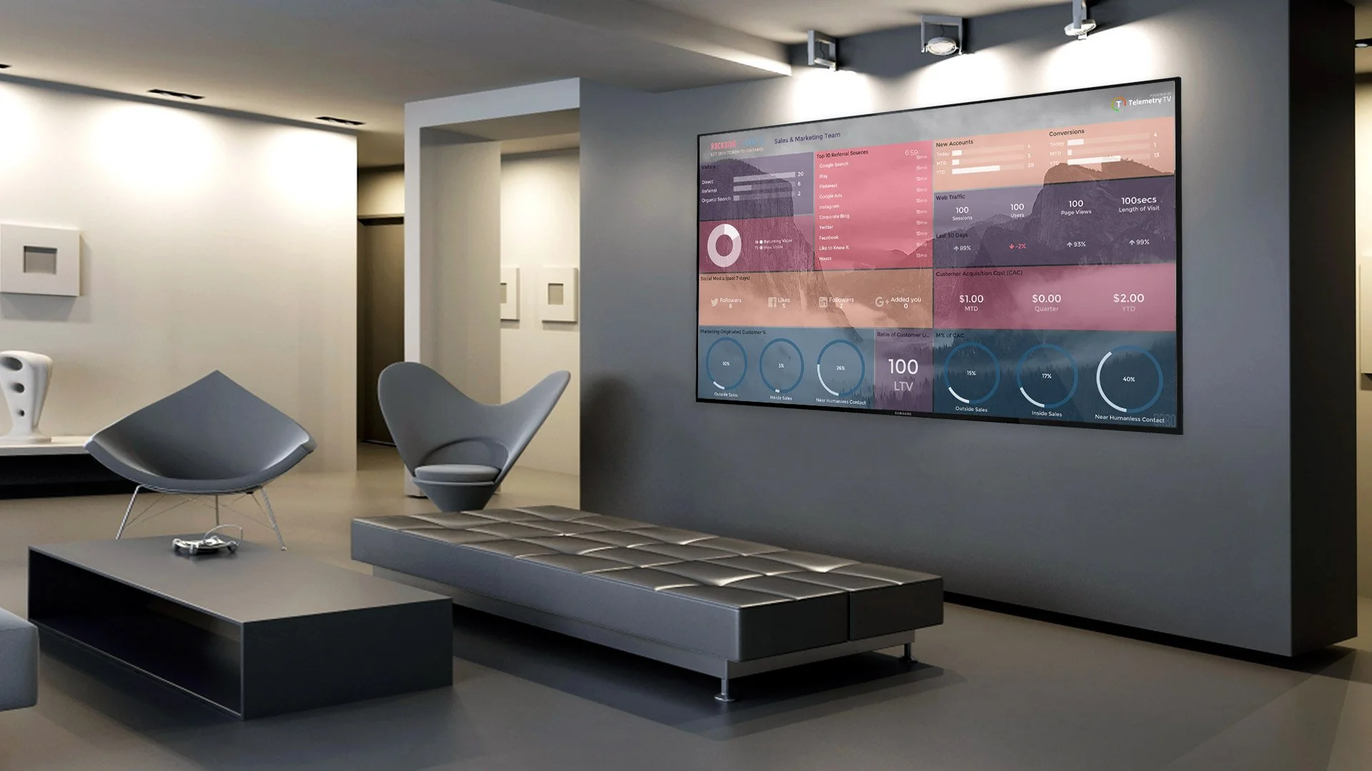 Commercial digital display and audiovisual environment