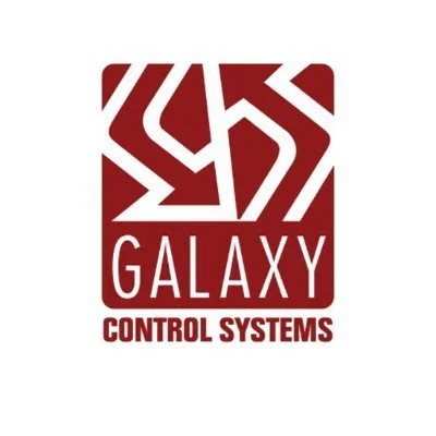 Logo for Galaxy Control Systems with a stylized red graphic and the company name.