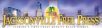 Header of The Jacksonville Free Press with city skyline and palm tree logo