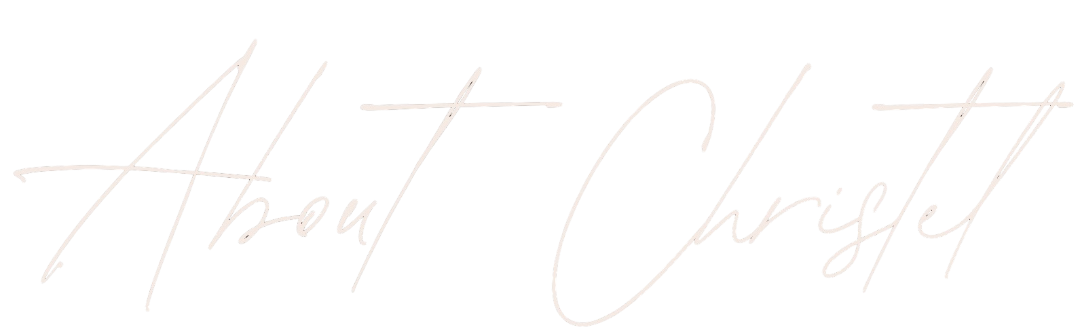 Stylized handwritten text that reads 'About Christ'