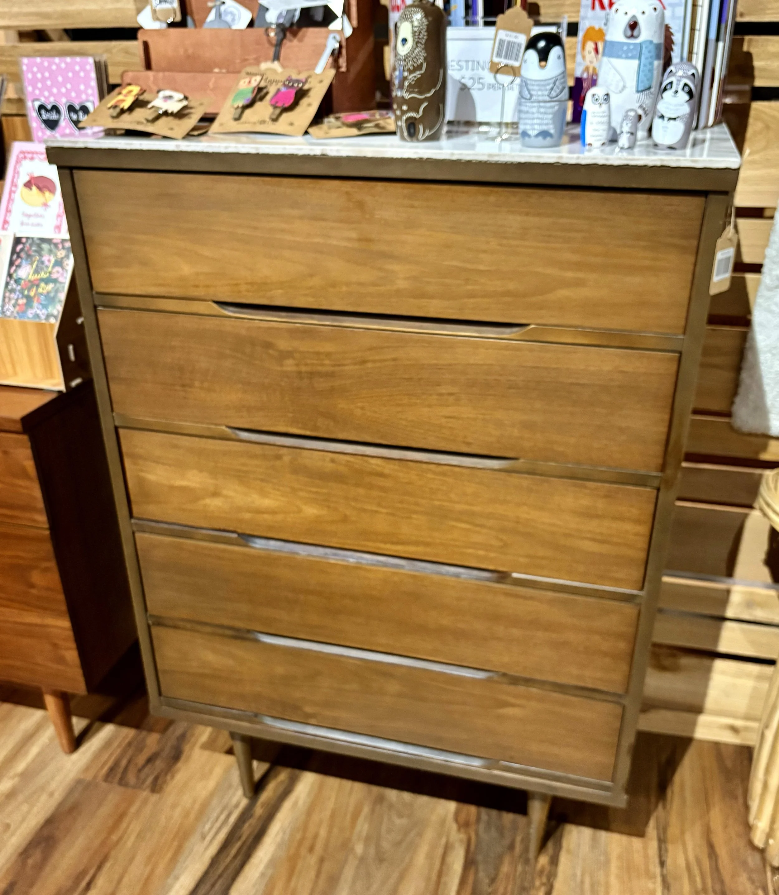 Classic MCM Dresser with Walnut finish 