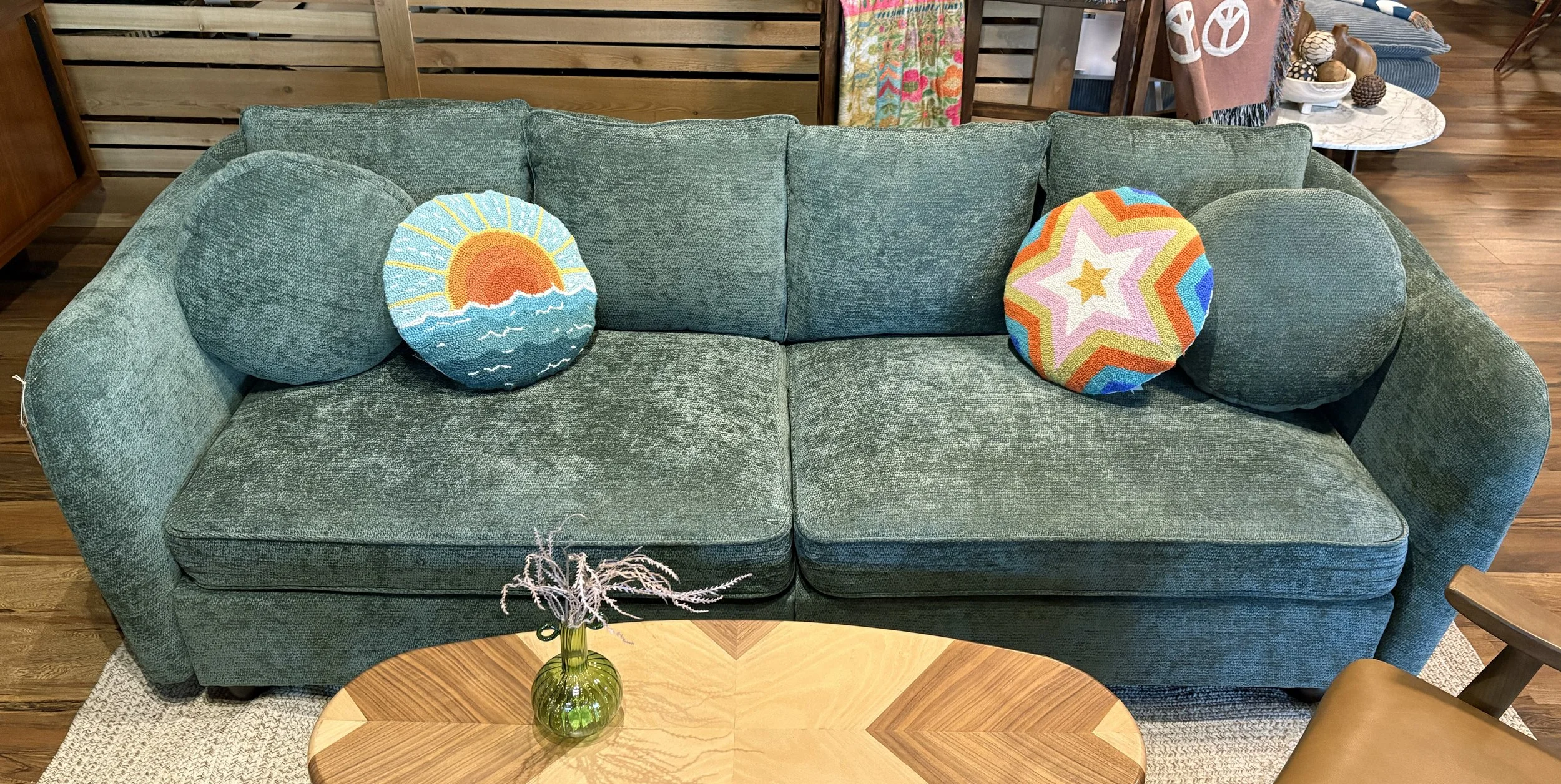 Green Chenille Couch