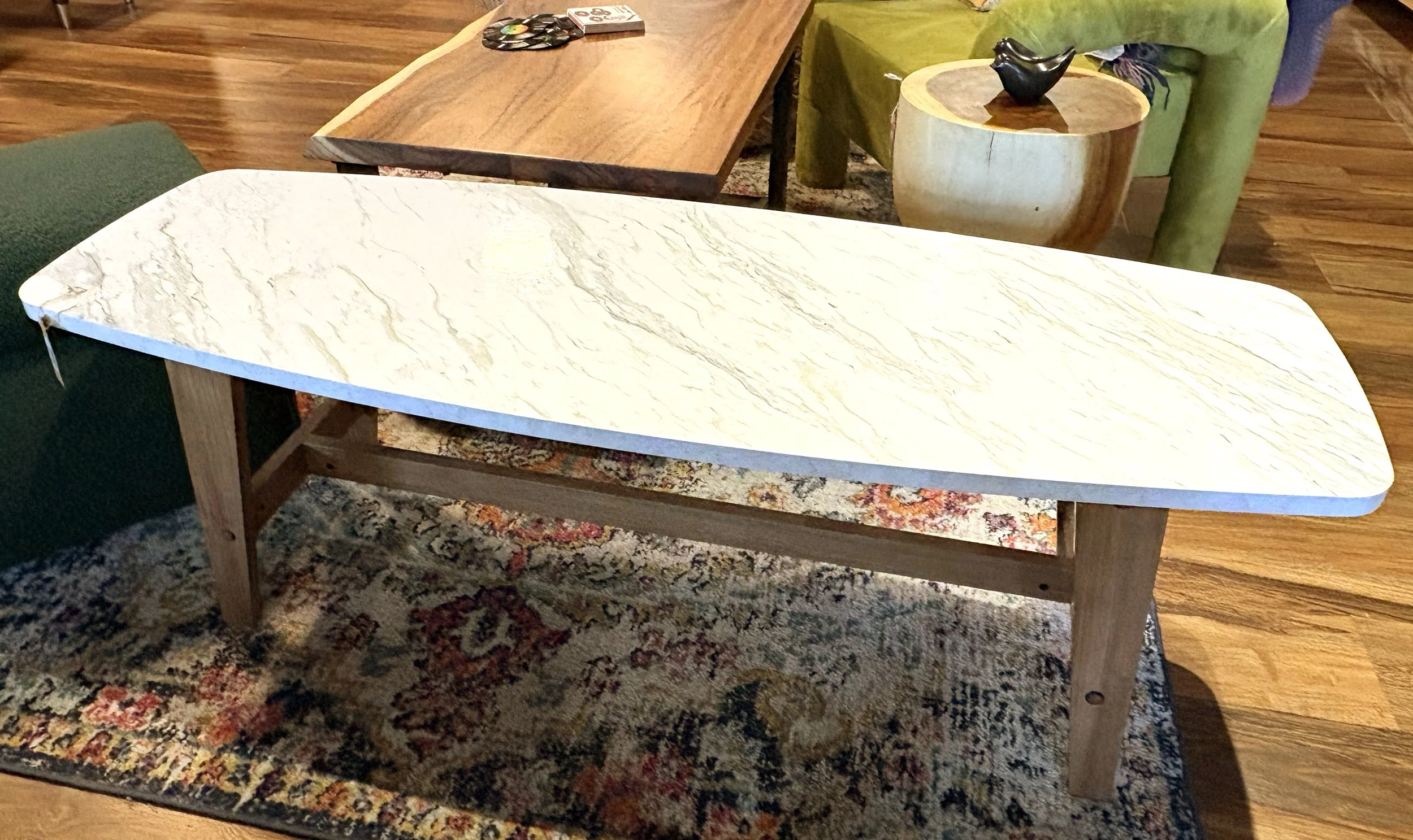 Faux Marble & Sold Wood Coffee Table