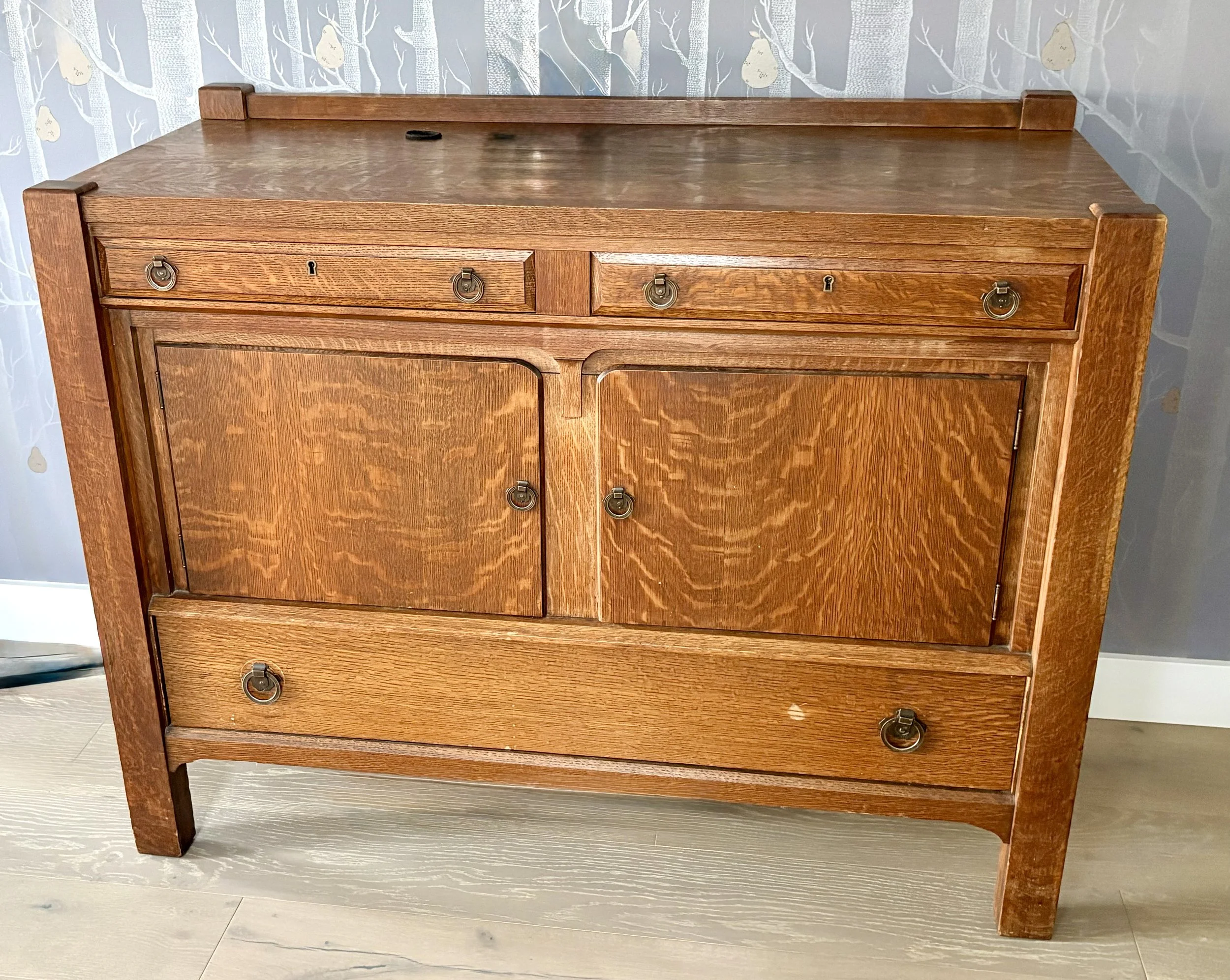 Vintage Tiger Oak Buffet