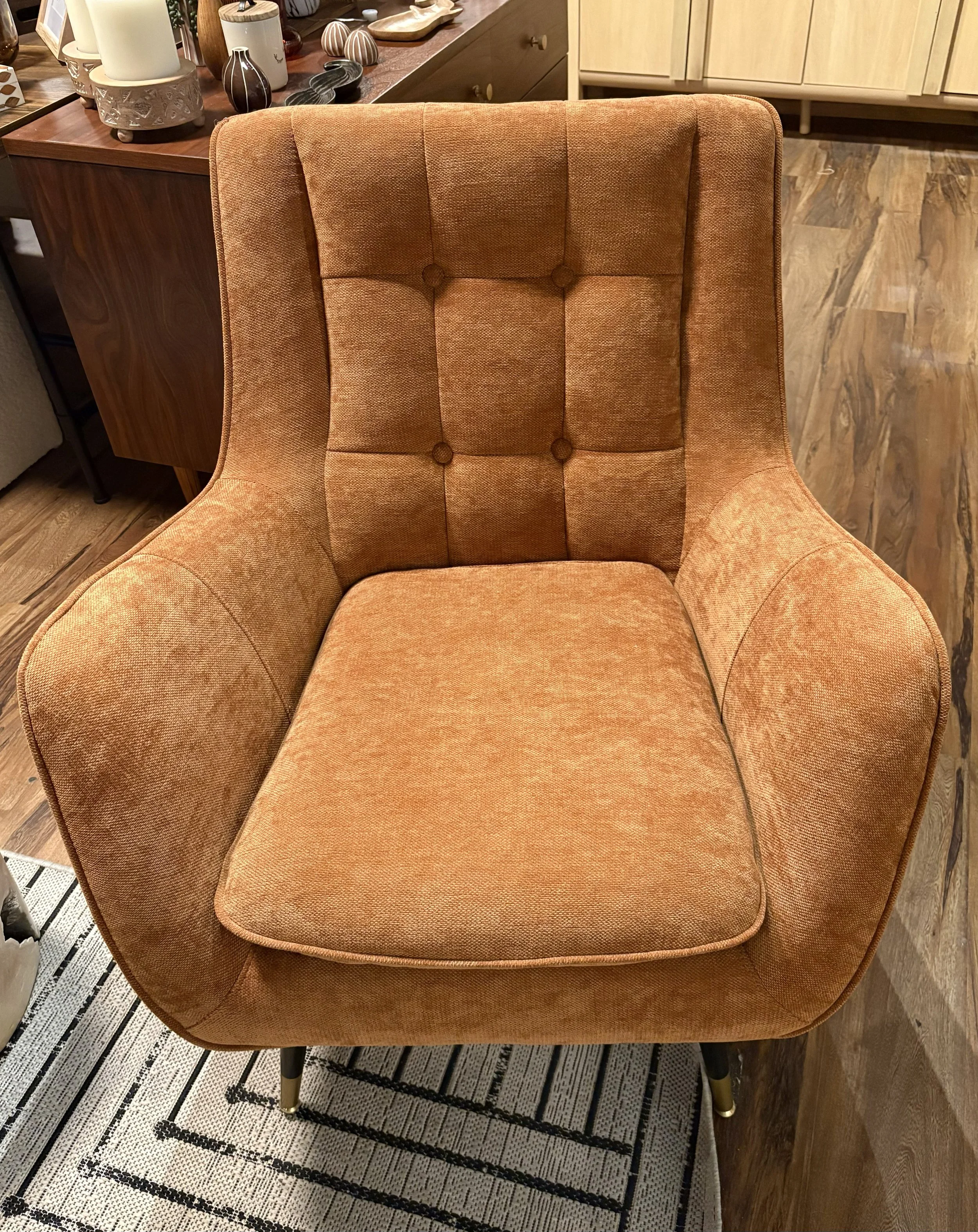 Rust Tweed MCM Chair