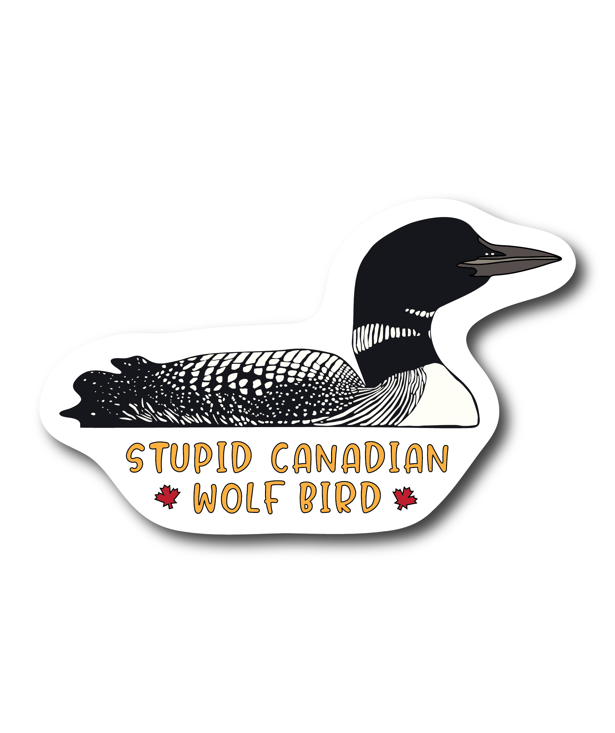 Canadian Wolf Bird Sticker