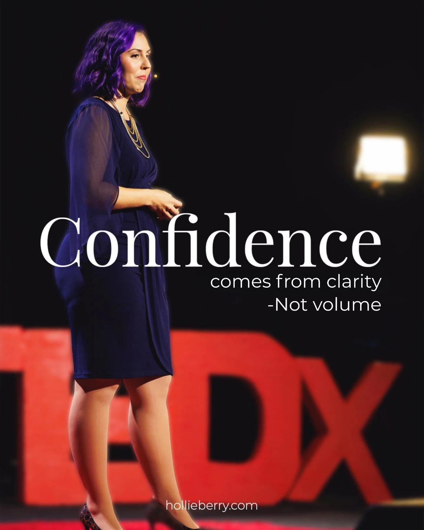 Preparing for TEDx reminded me that confidence is not about being louder. It&rsquo;s about being clear.

 Clear in your message.
 Clear in your presence.
 Clear in what you stand for.

That applies on stage, and it applies in business too.

When ther