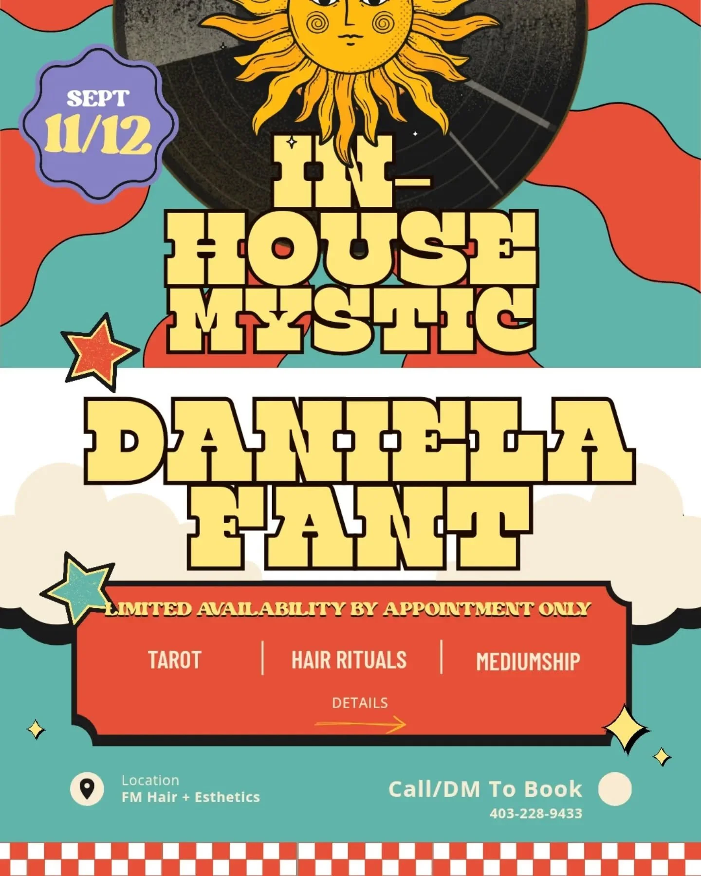 It is our pleasure to announce our next guest spot, our friend Daniela Fant! 

Spaces are incredibly limited, so if you are feeling the call be sure to jump on it! DM us or give us a ring for more info and to book.

☎️ 403-228-9433

We can't wait to 