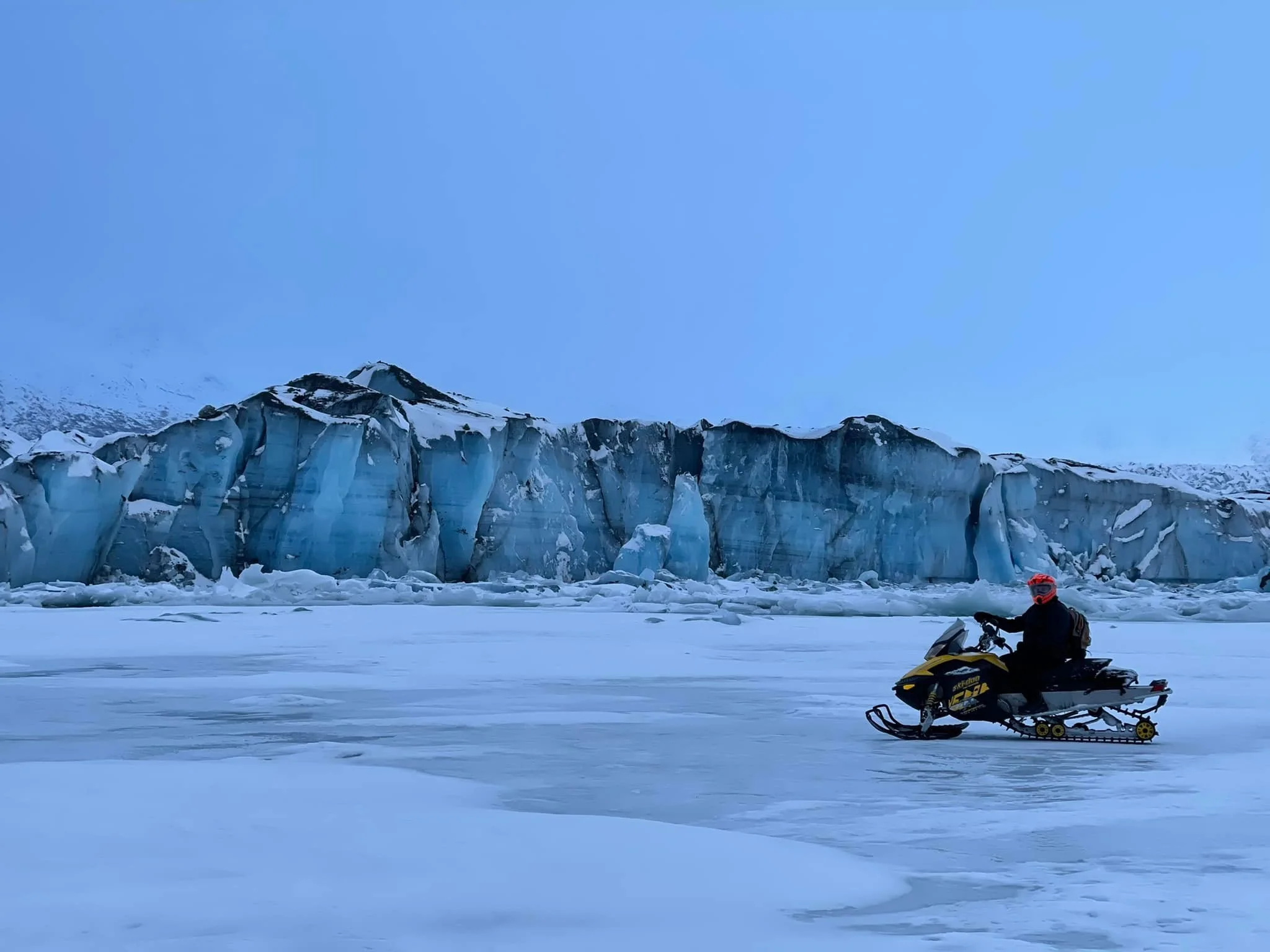 Michael Bowles enjoying the beauty of District 25 at the Knik Glacier.