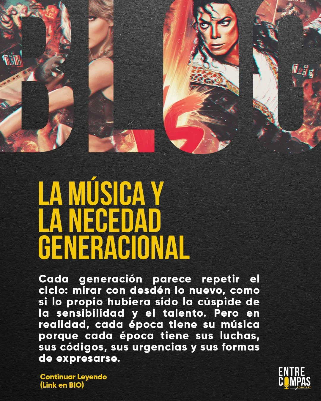 Cada generaci&oacute;n defiende su m&uacute;sica como si fuera un territorio sagrado. Pero al final, la m&uacute;sica no cambia: lo que cambia es el mundo que la inspira. #Blog Link in BIO