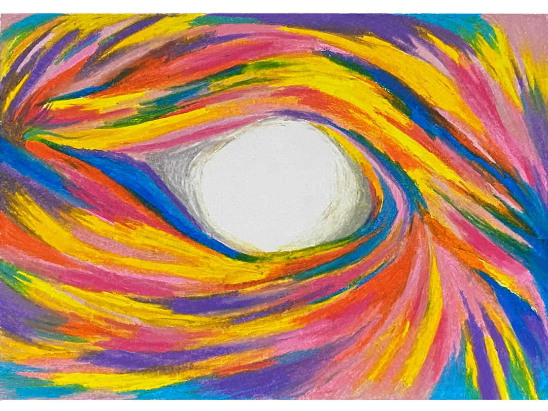 E E A - Oil pastel, 2023